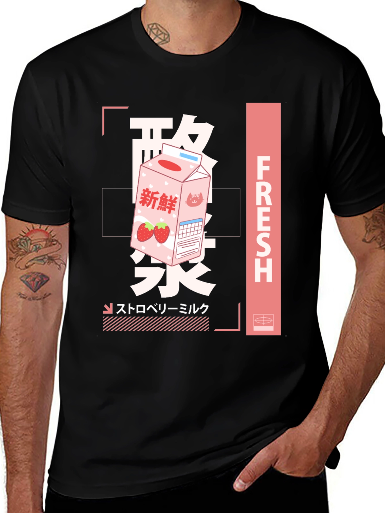 Strawberry Milk Graphic Tee - Fresh Japanese Style Shirt