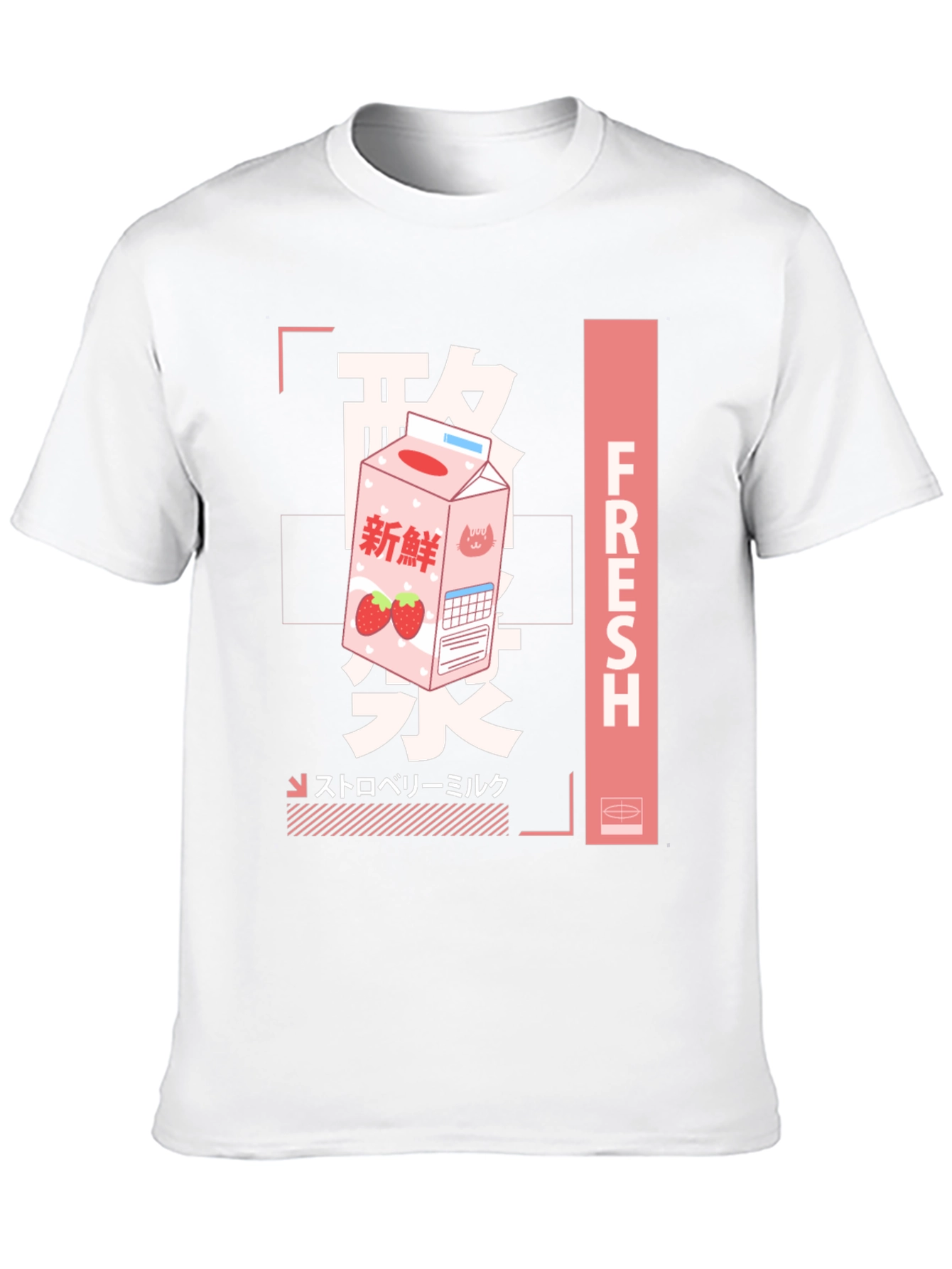 Strawberry Milk Graphic Tee - Fresh Japanese Style Shirt