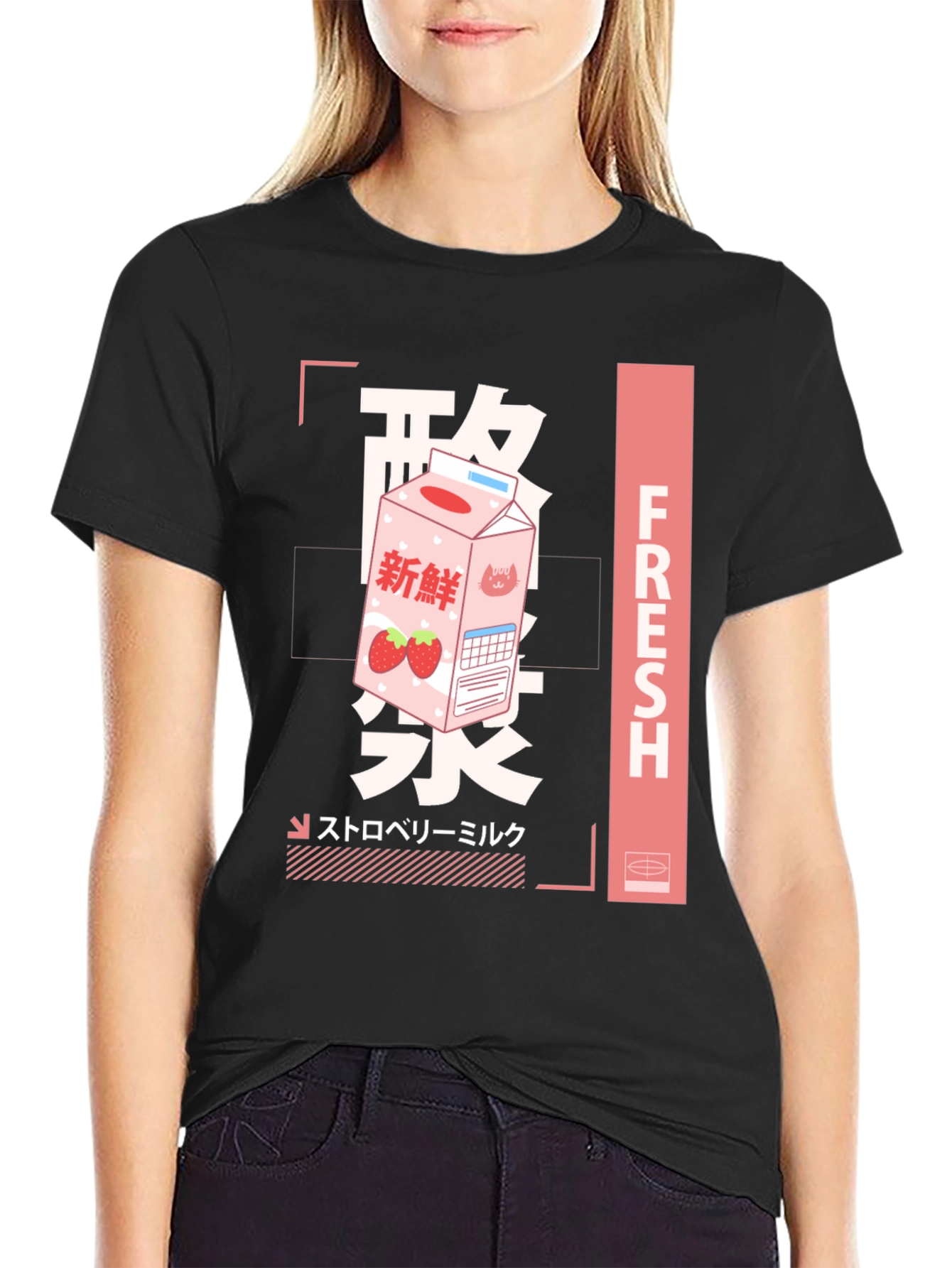 Strawberry Milk Graphic Tee - Fresh Japanese Style Shirt