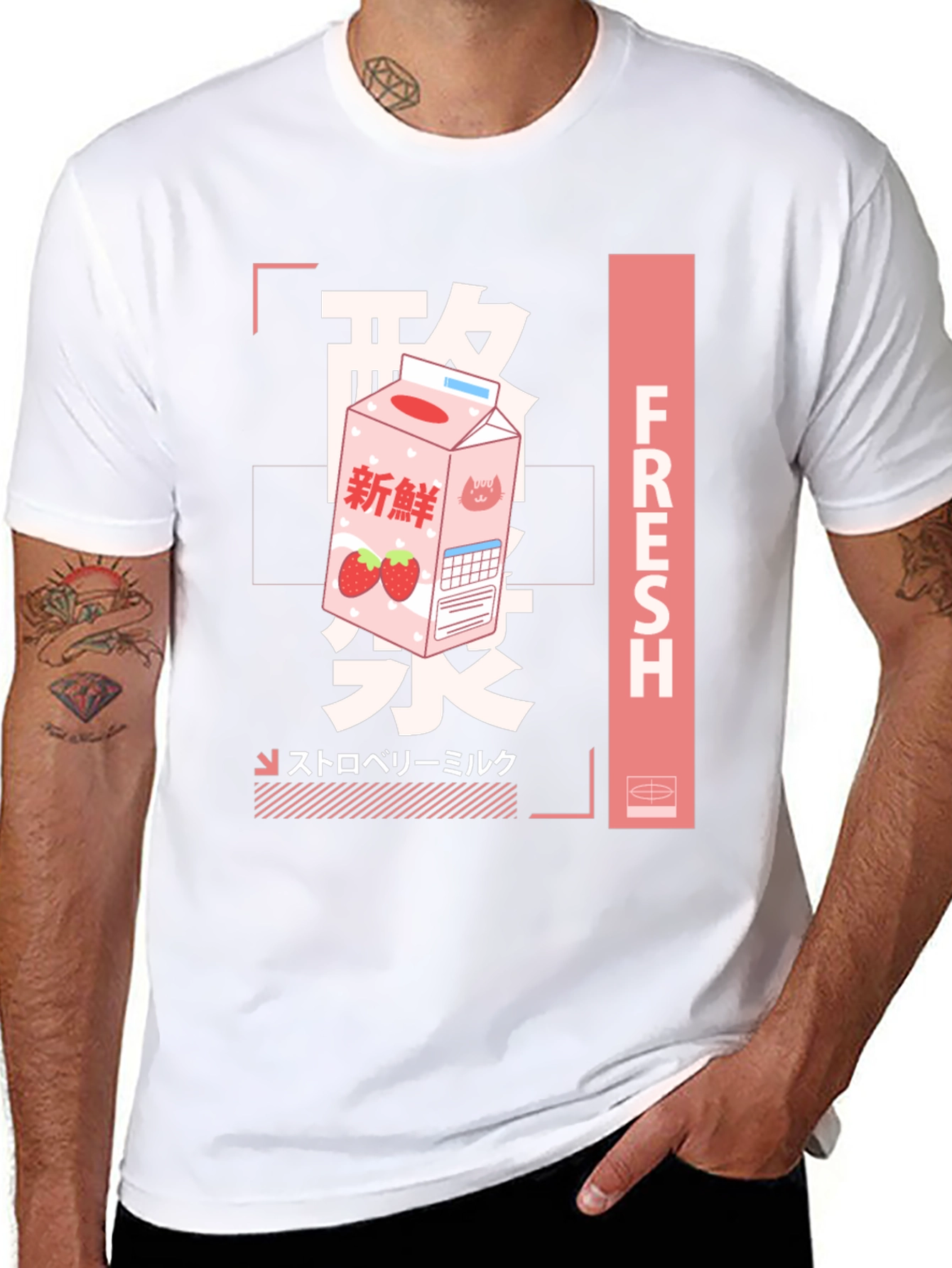 Strawberry Milk Graphic Tee - Fresh Japanese Style Shirt