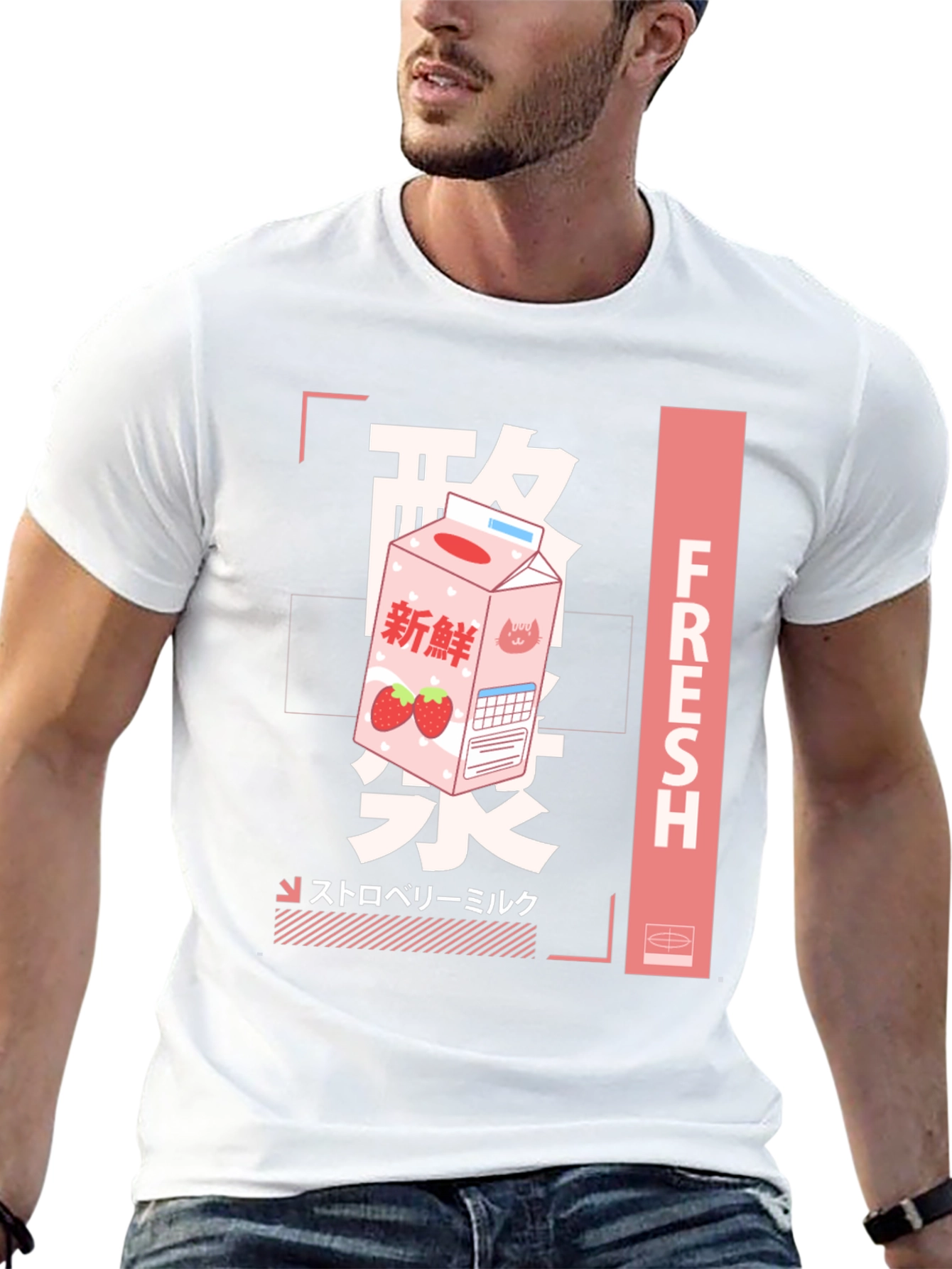 Strawberry Milk Graphic Tee - Fresh Japanese Style Shirt