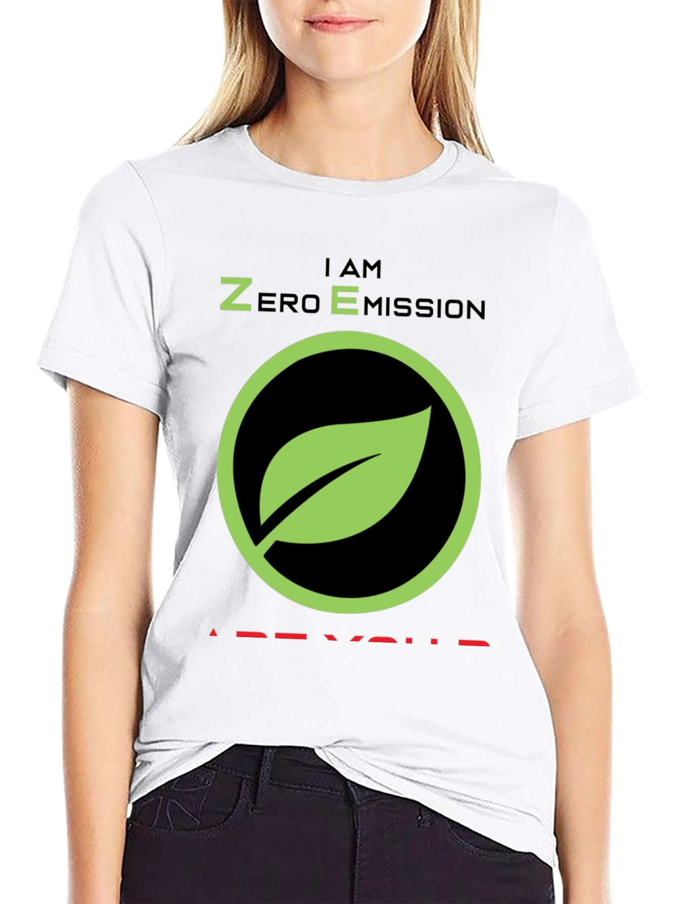 Zero Emission Leaf T-Shirt - Eco-Friendly Tee