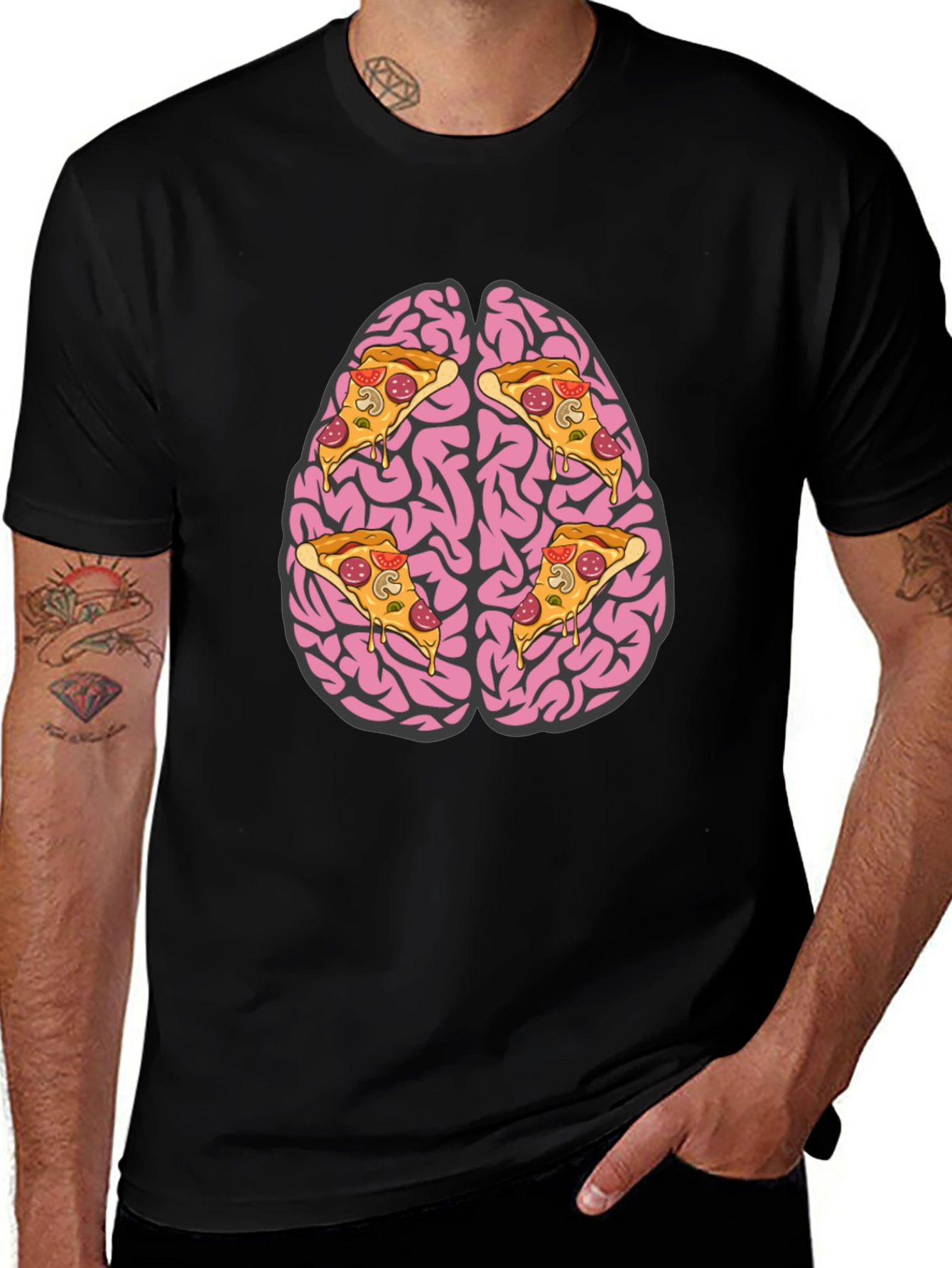 Pizza Brain Graphic Tee