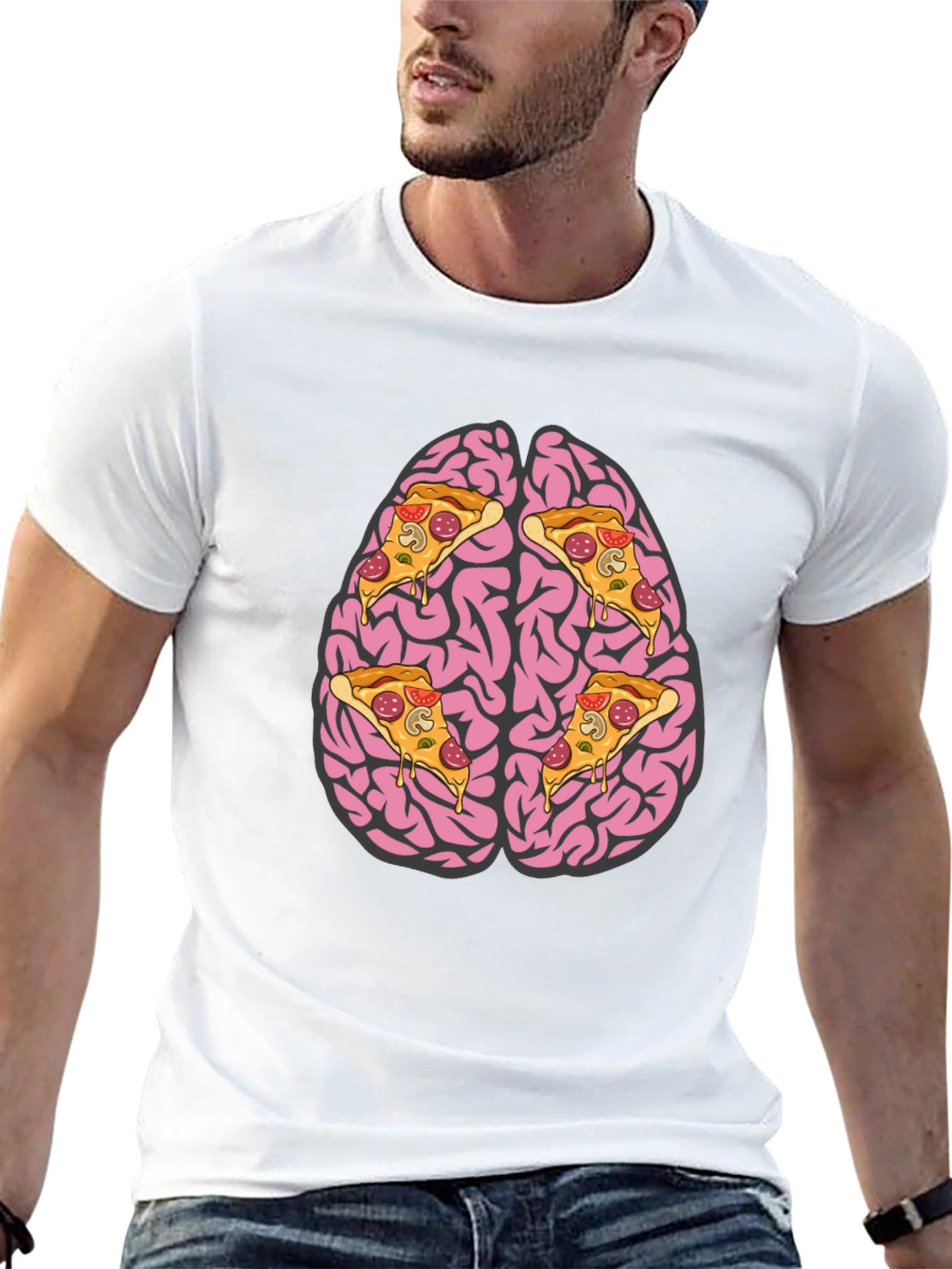 Pizza Brain Graphic Tee