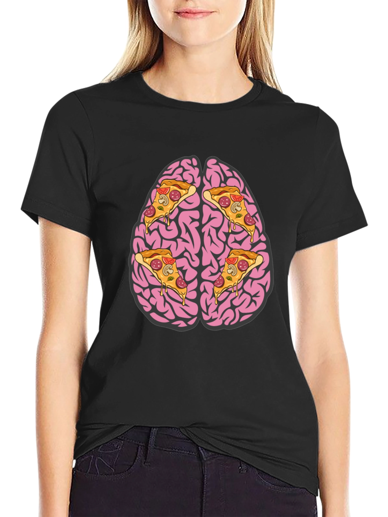 Pizza Brain Graphic Tee