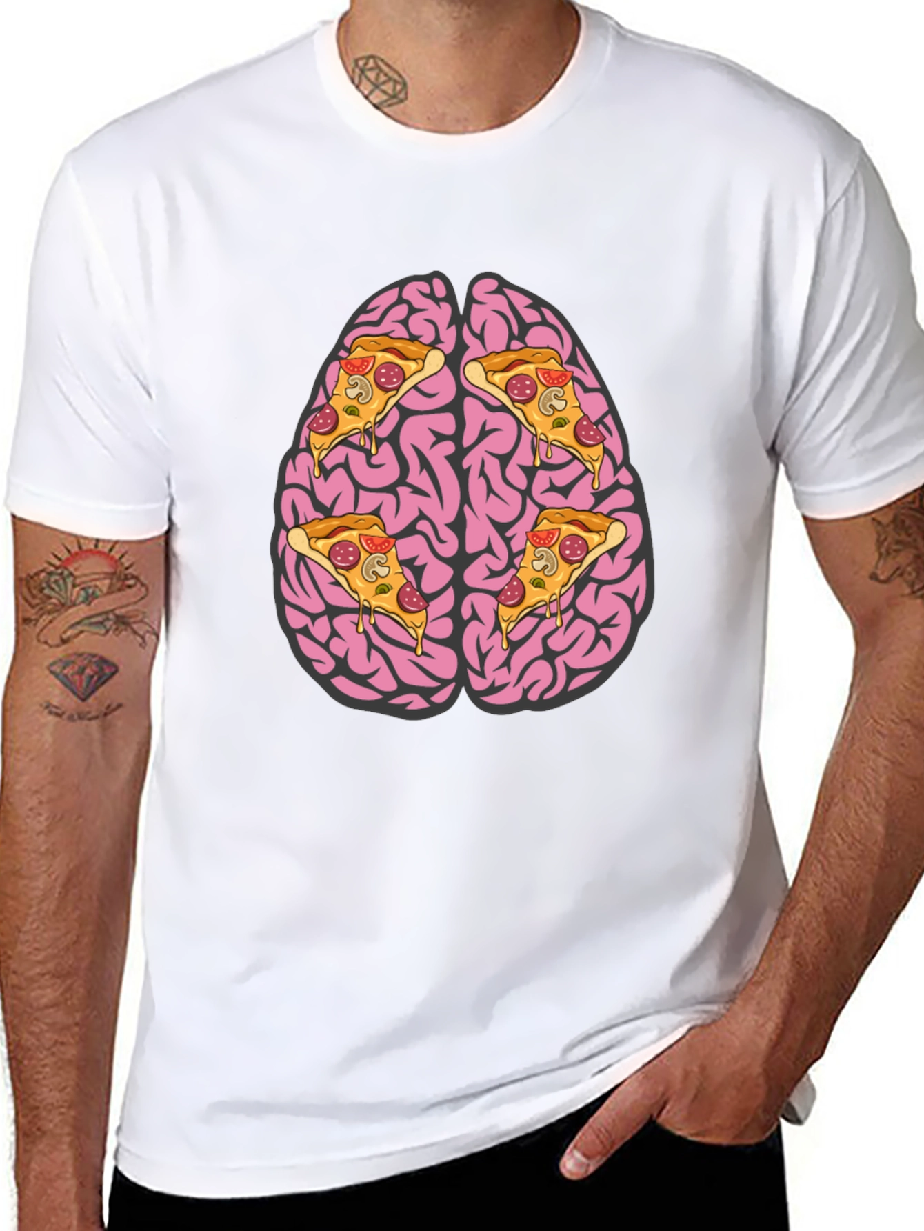 Pizza Brain Graphic Tee