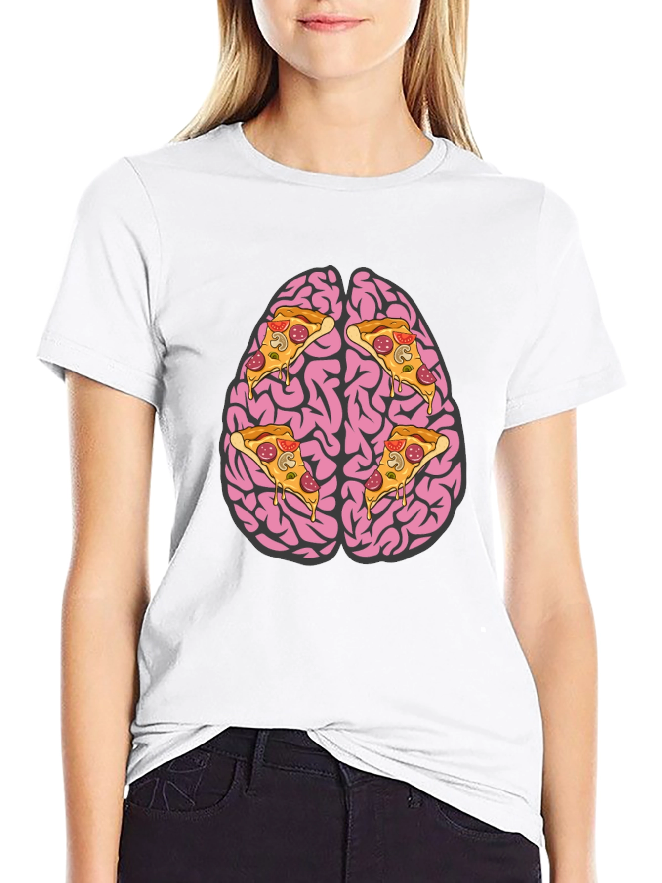 Pizza Brain Graphic Tee