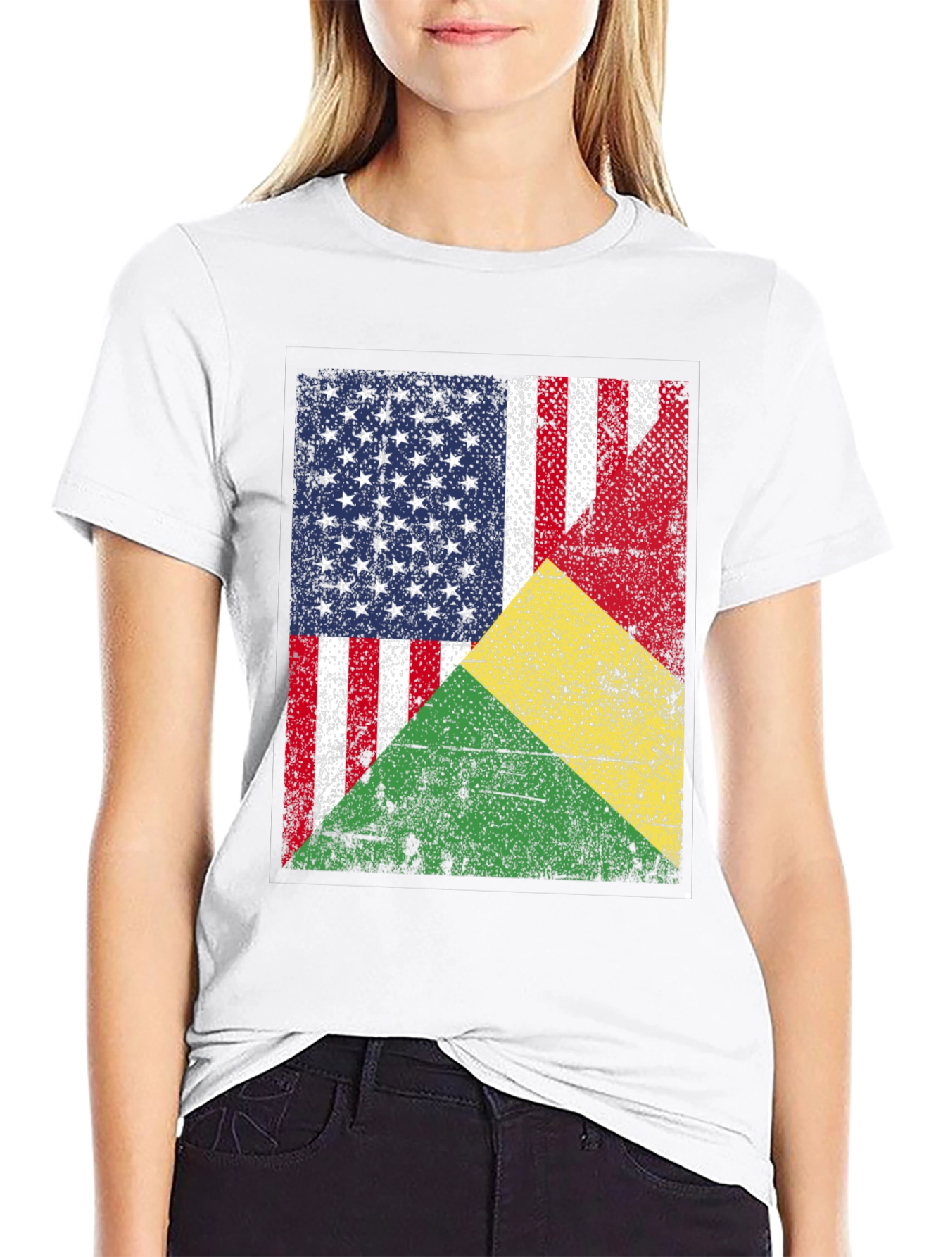 USA Benin Flag T-Shirt - Patriotic Pride