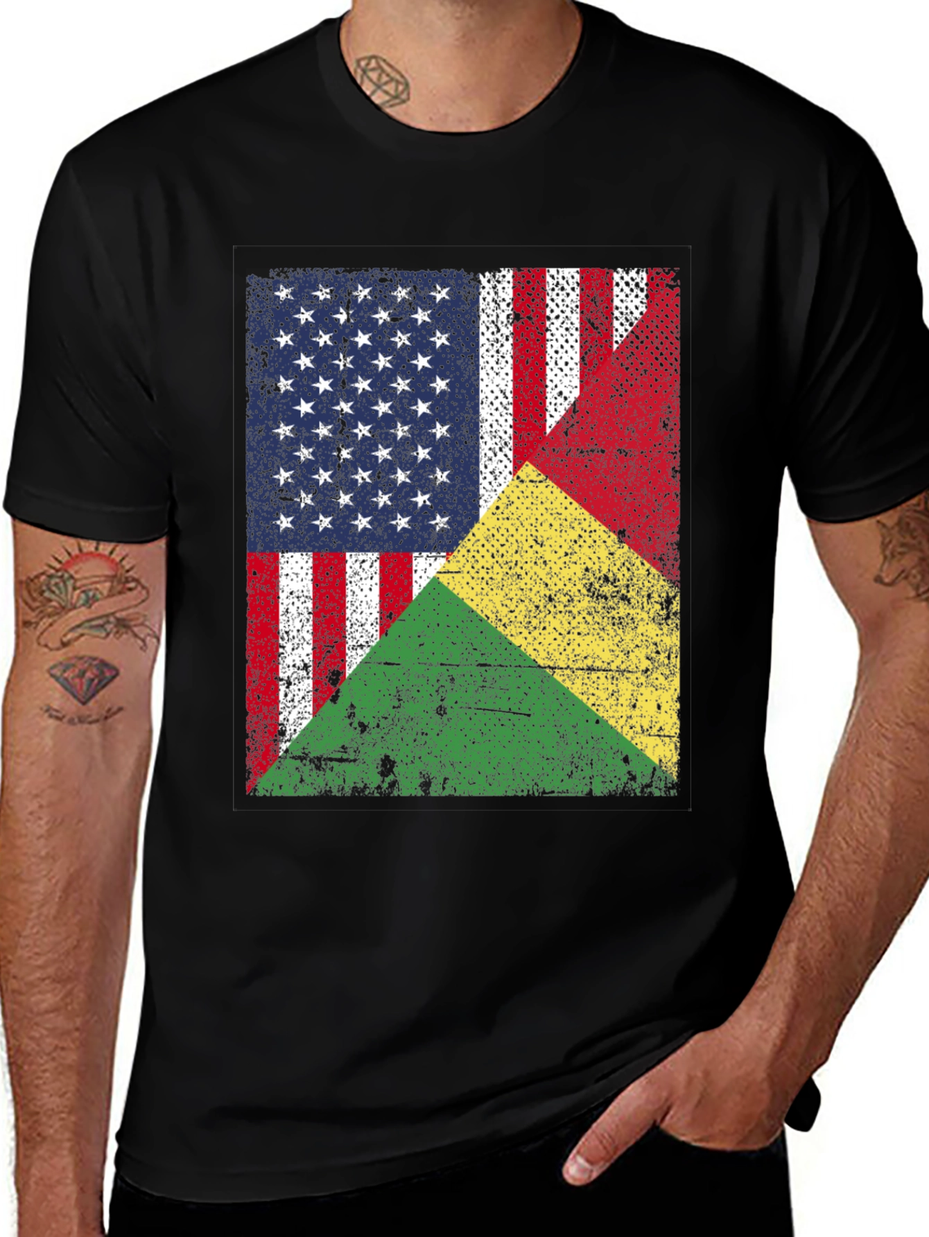 USA Benin Flag T-Shirt - Patriotic Pride