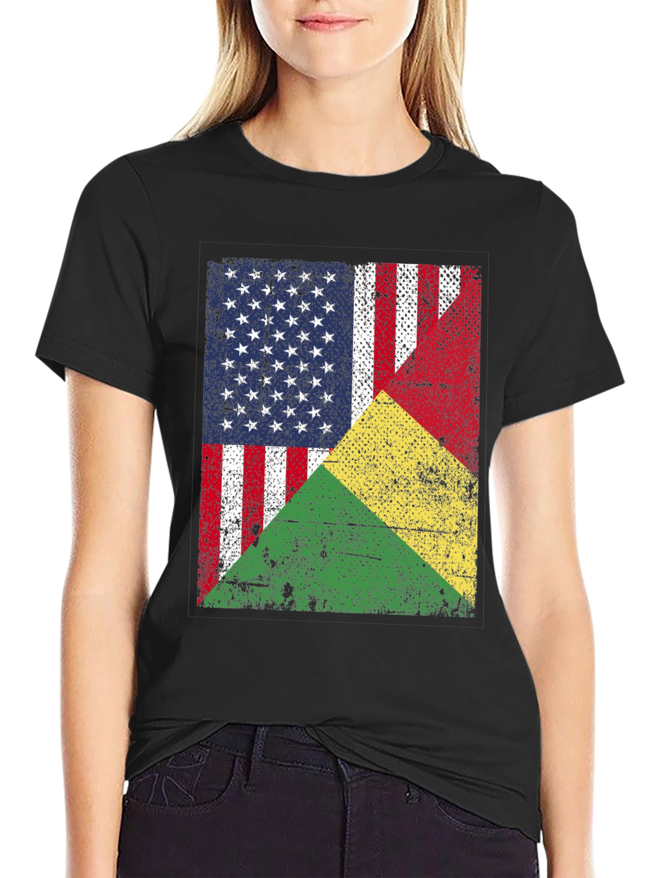 USA Benin Flag T-Shirt - Patriotic Pride
