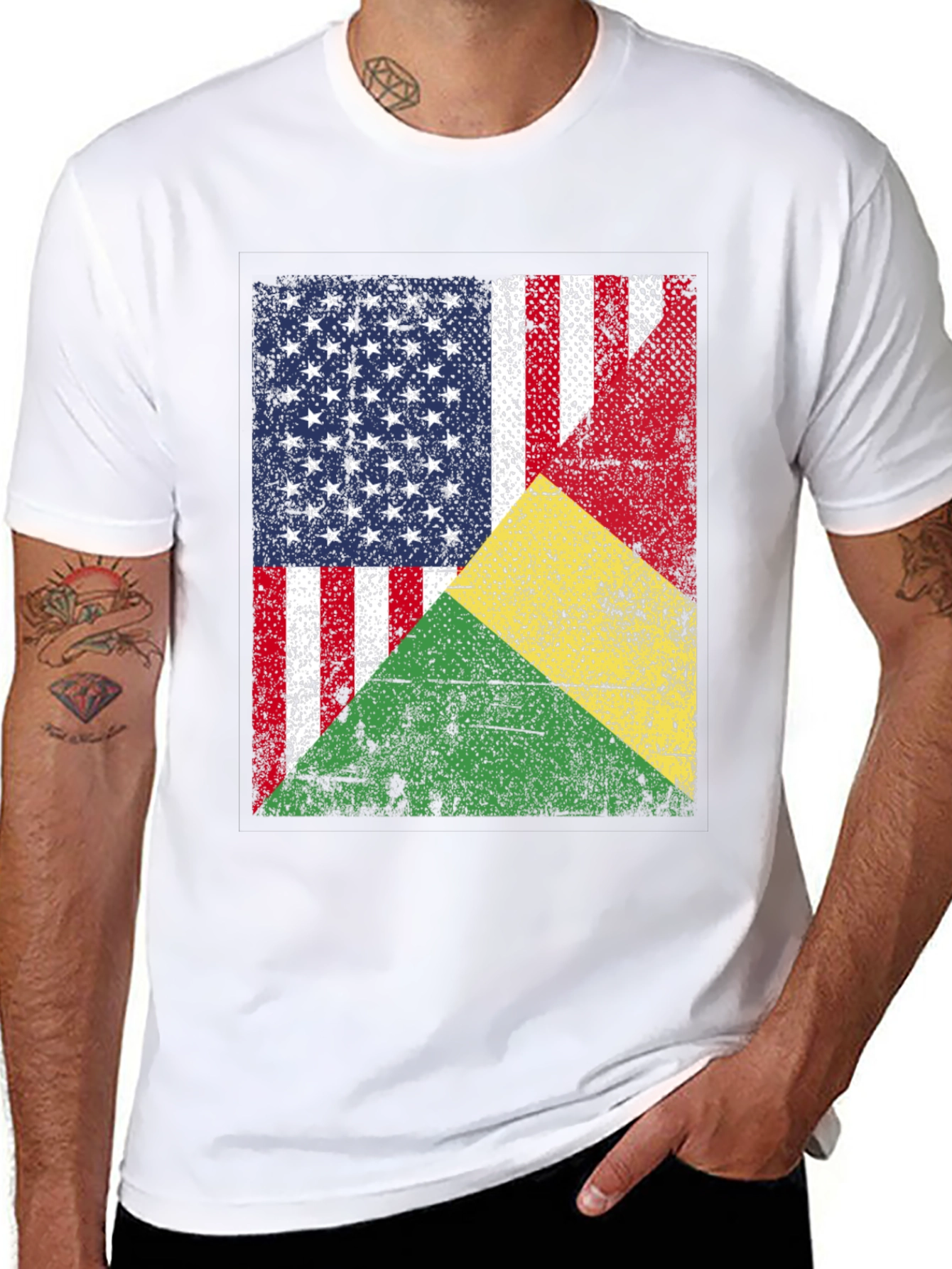 USA Benin Flag T-Shirt - Patriotic Pride