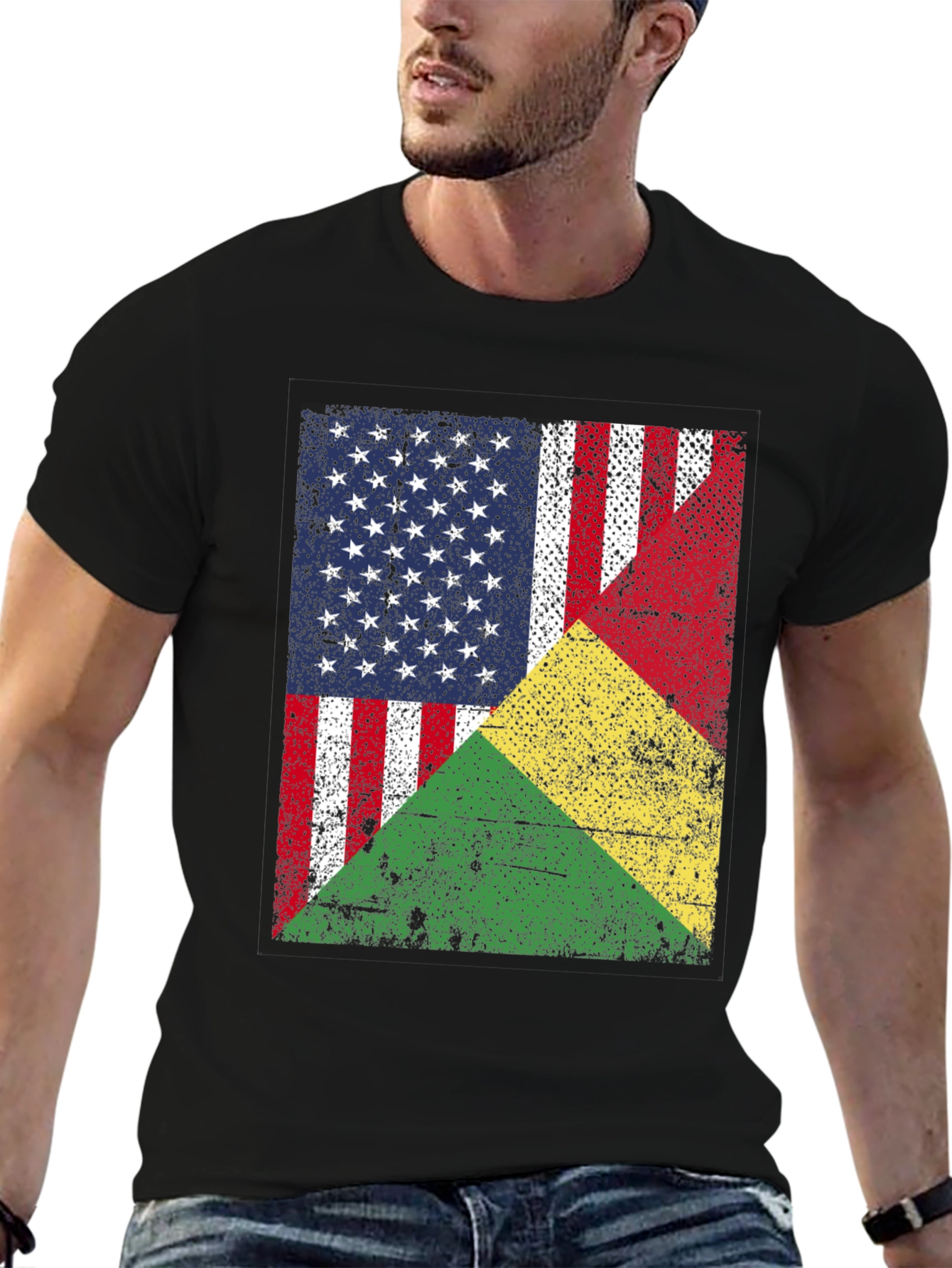 USA Benin Flag T-Shirt - Patriotic Pride