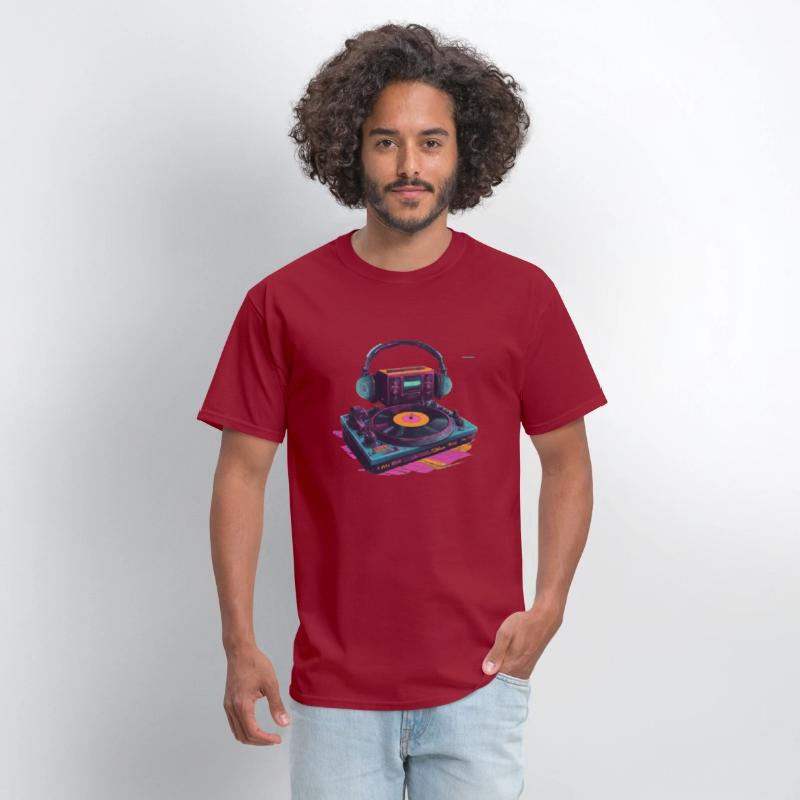 Neon Groove: Retro DJ Vibes T-Shirt Collection
