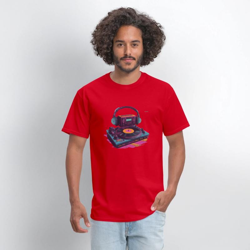 Neon Groove: Retro DJ Vibes T-Shirt Collection