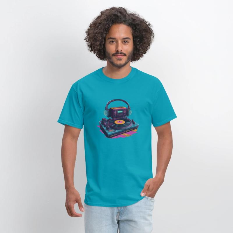Neon Groove: Retro DJ Vibes T-Shirt Collection