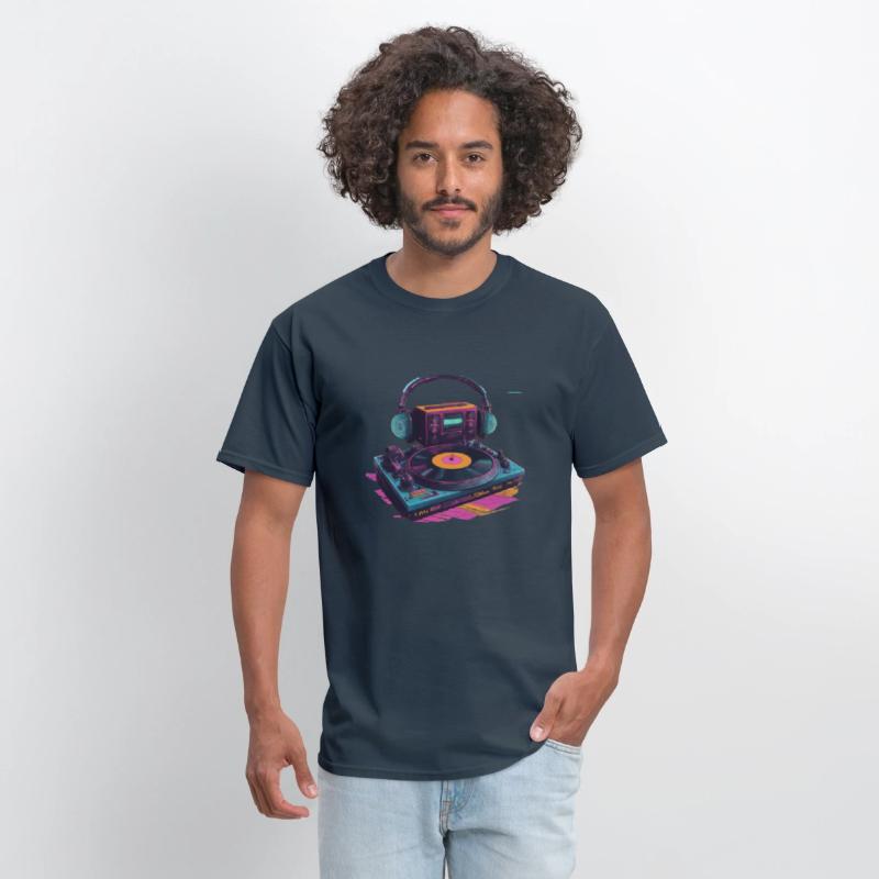 Neon Groove: Retro DJ Vibes T-Shirt Collection
