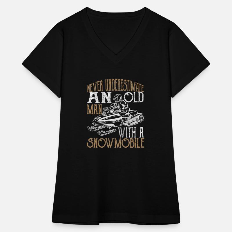 Never underestimate an old man with a snowmobile