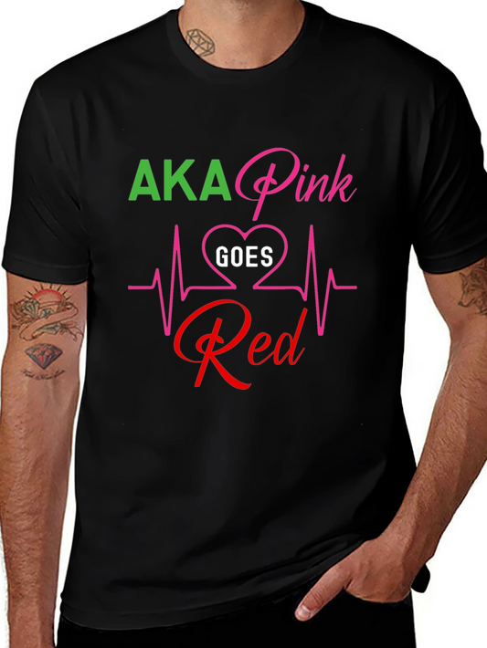 AKA Pink Goes Red Graphic T-Shirt