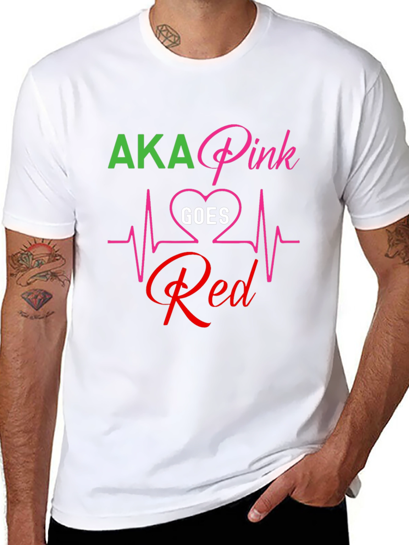 AKA Pink Goes Red Graphic T-Shirt