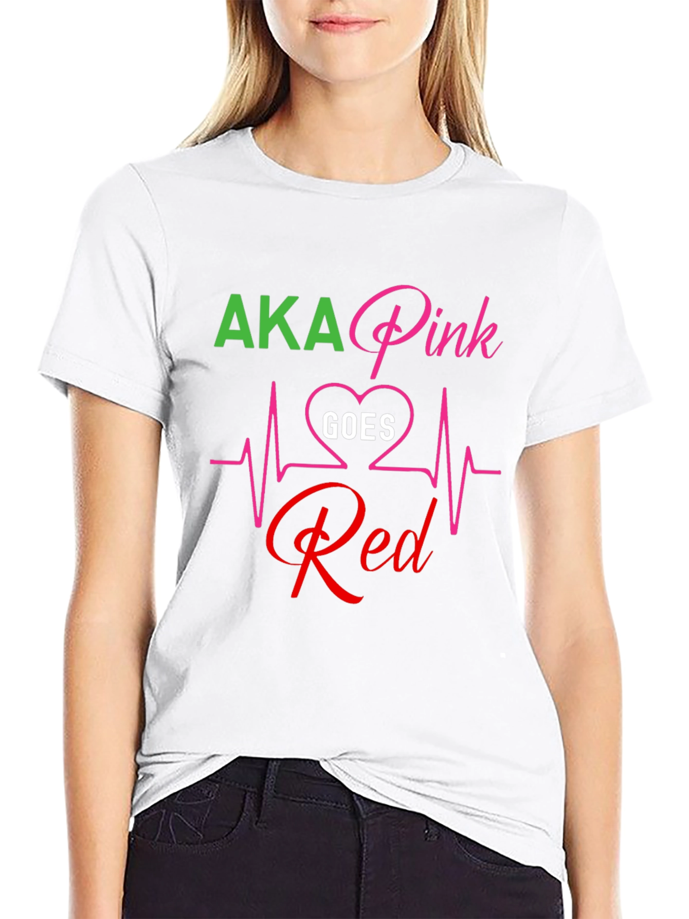 AKA Pink Goes Red Graphic T-Shirt
