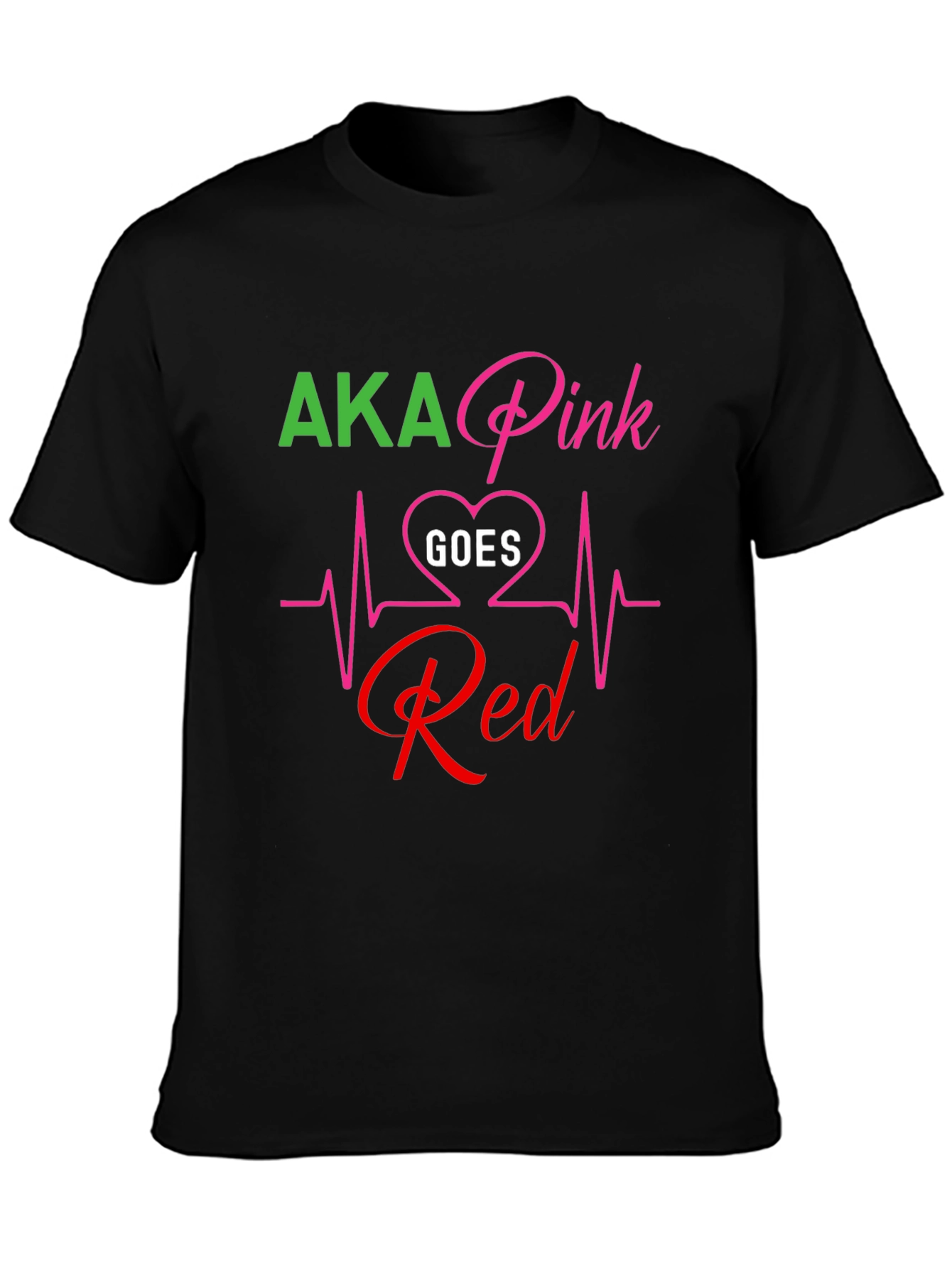 AKA Pink Goes Red Graphic T-Shirt