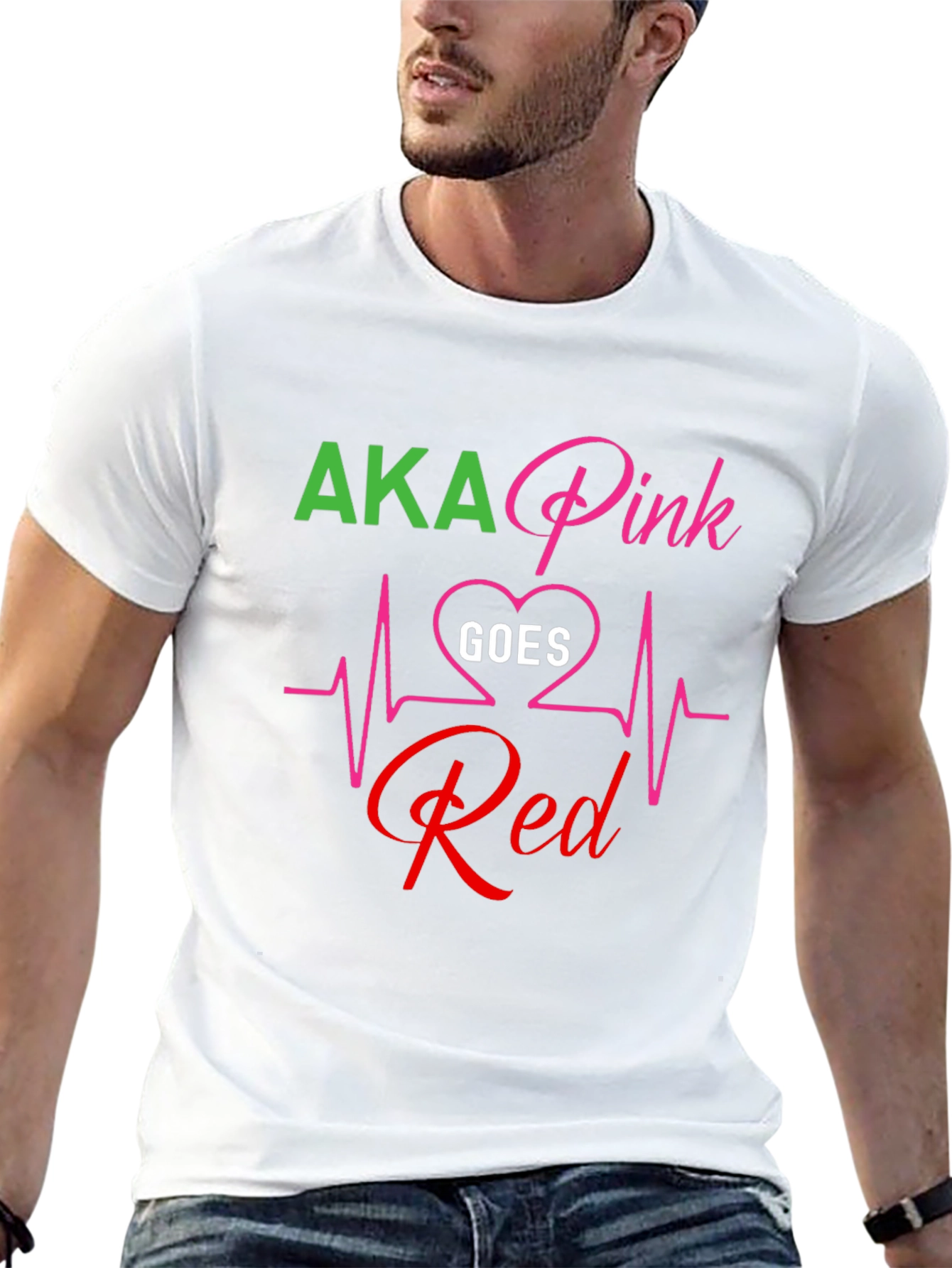 AKA Pink Goes Red Graphic T-Shirt
