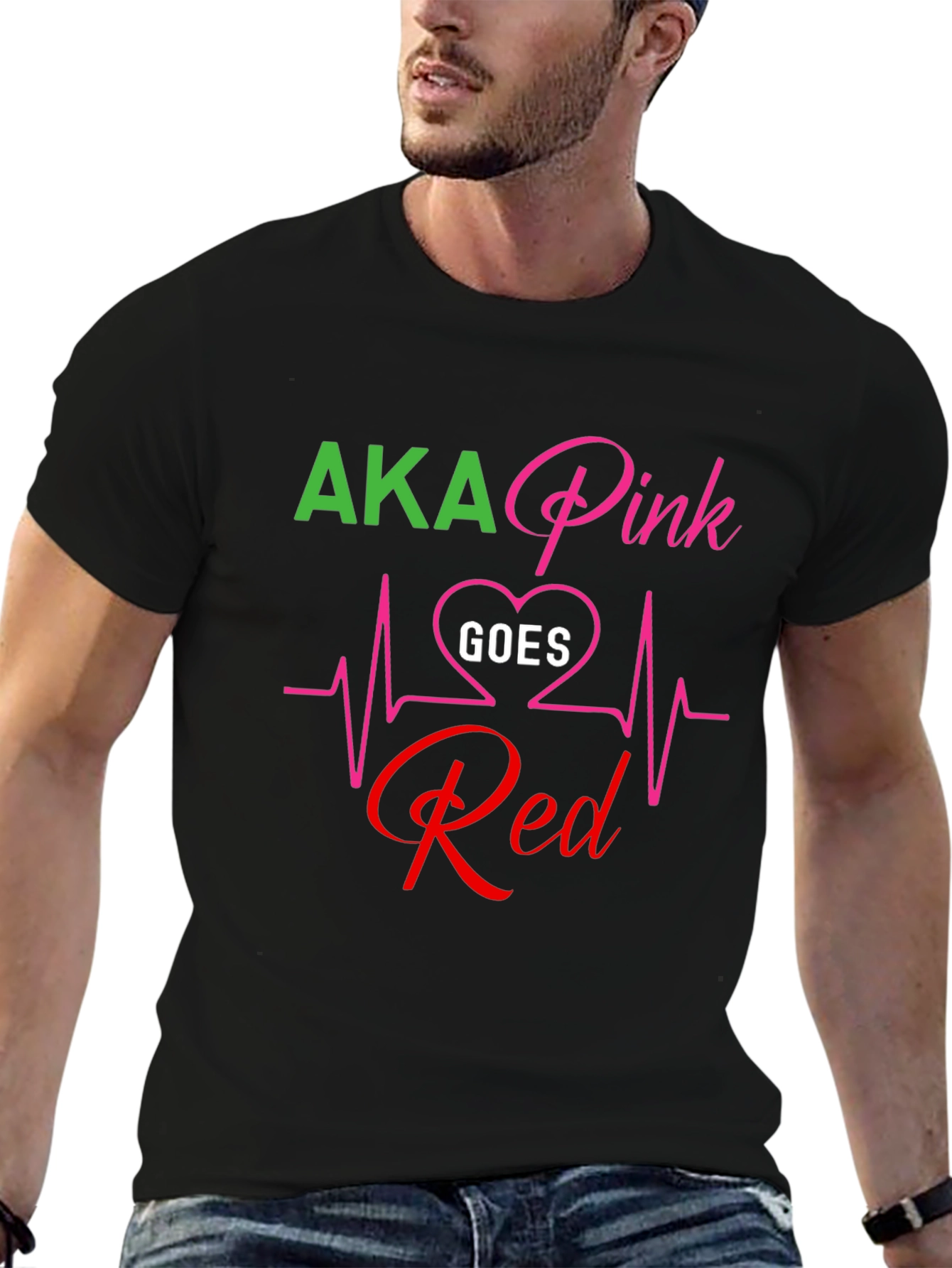 AKA Pink Goes Red Graphic T-Shirt