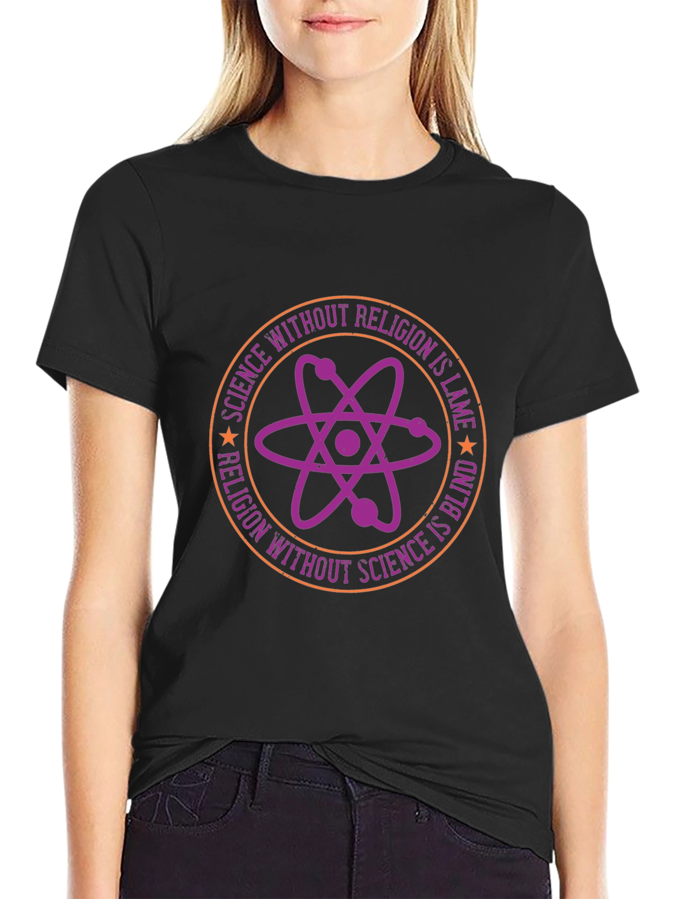 Science vs. Religion Graphic Tee