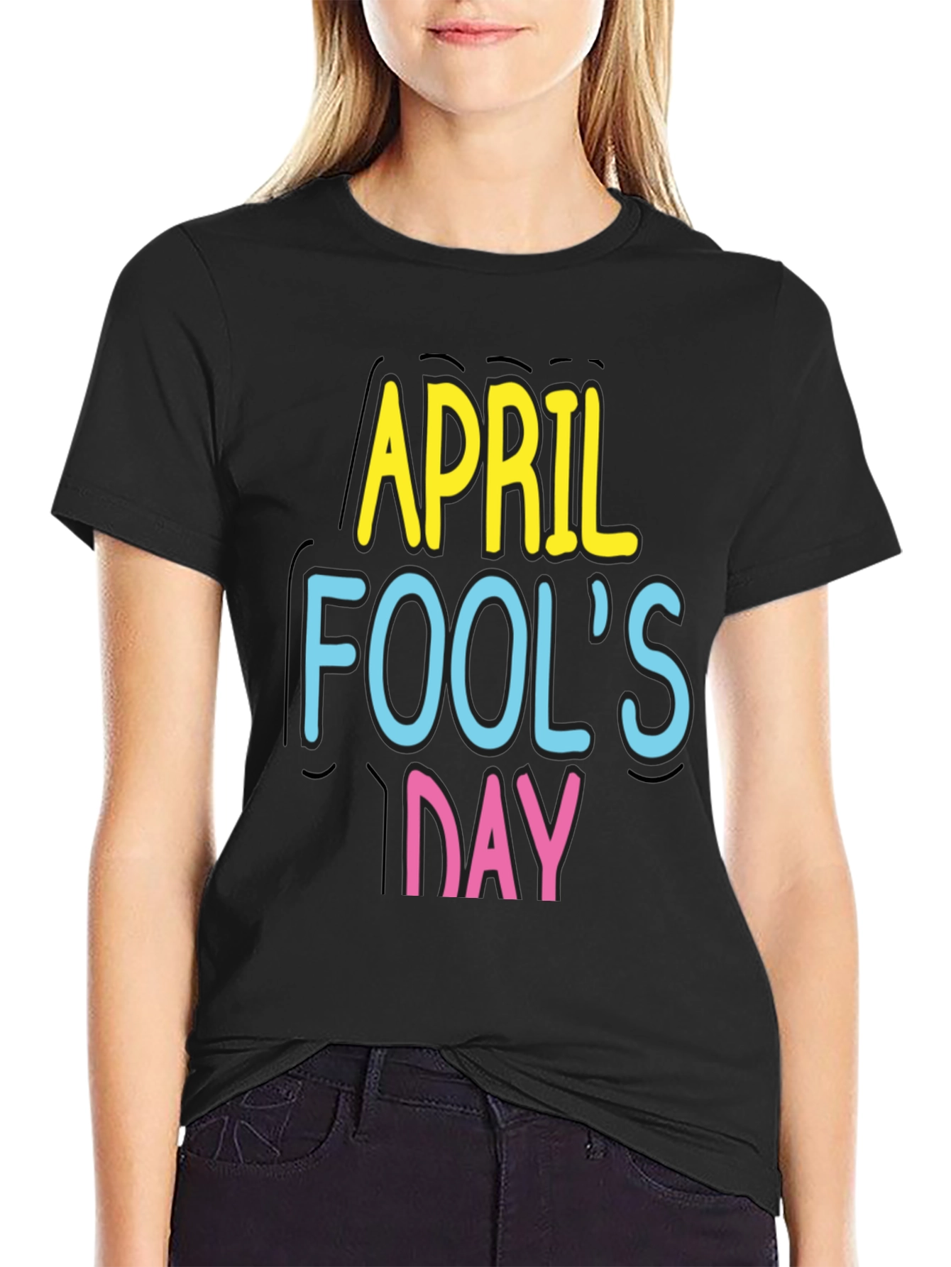 April Fools Day Black Tee Shirt