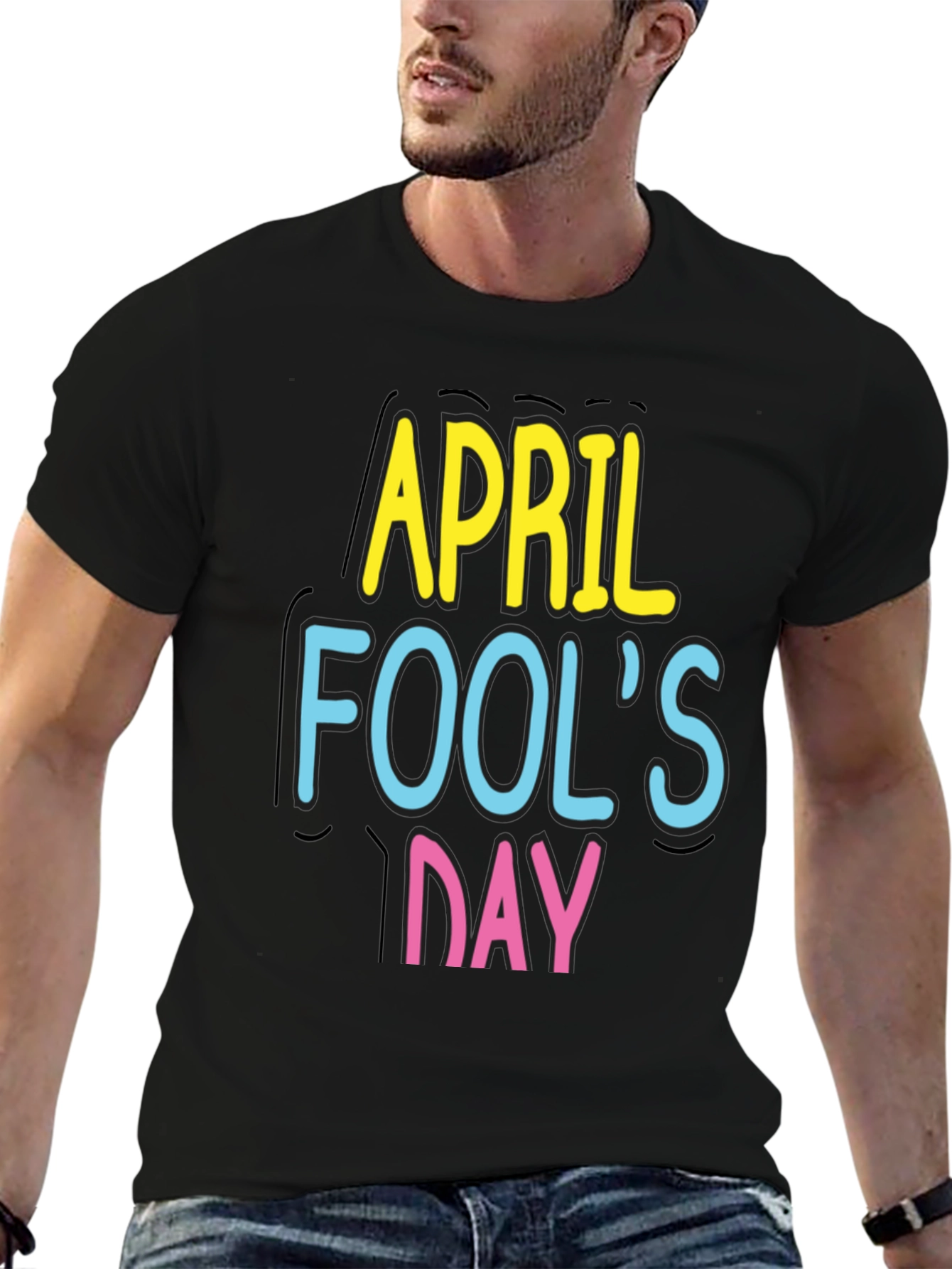 April Fools Day Black Tee Shirt