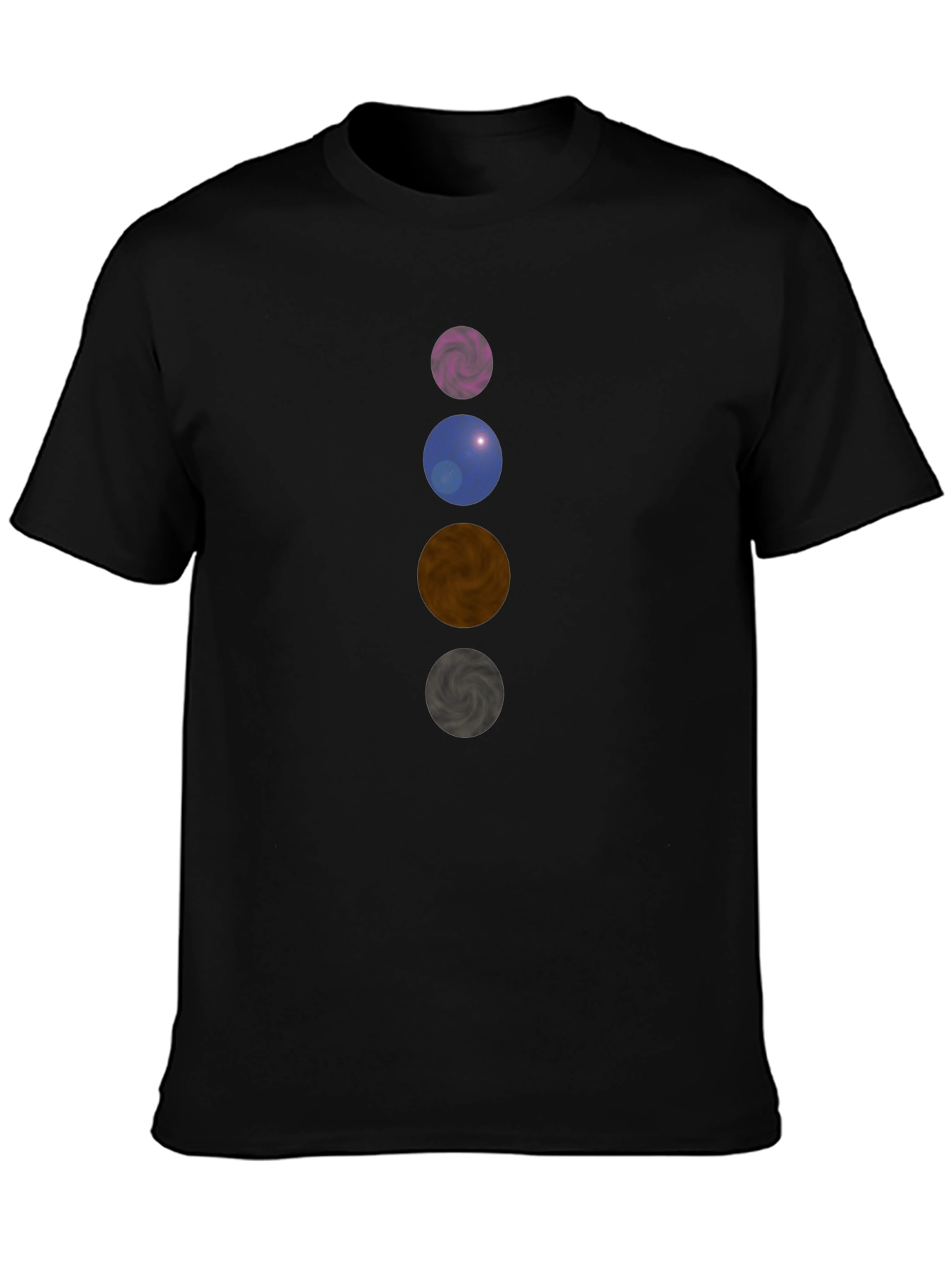 Planetary Sphere Stack Black T-Shirt