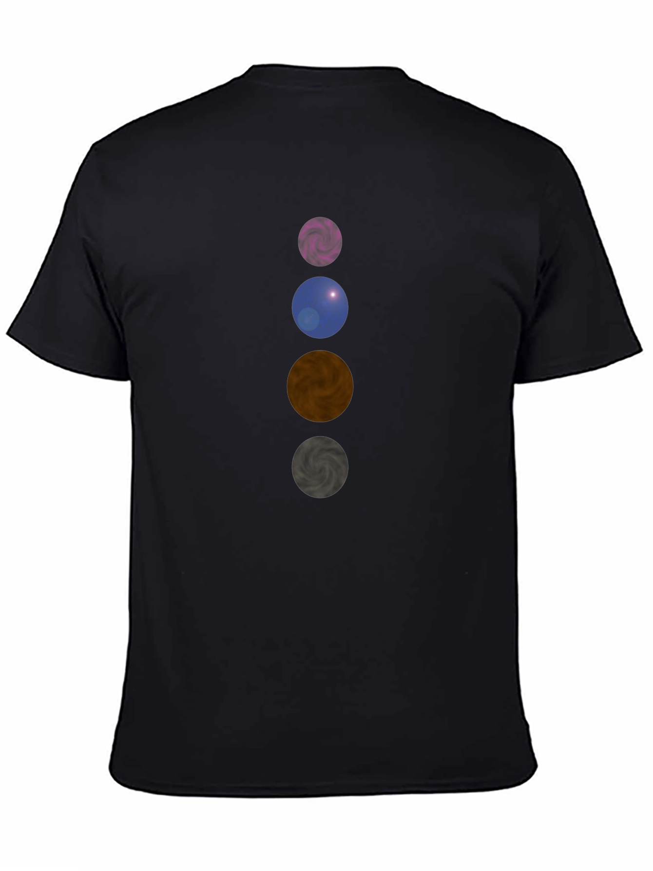 Planetary Sphere Stack Black T-Shirt