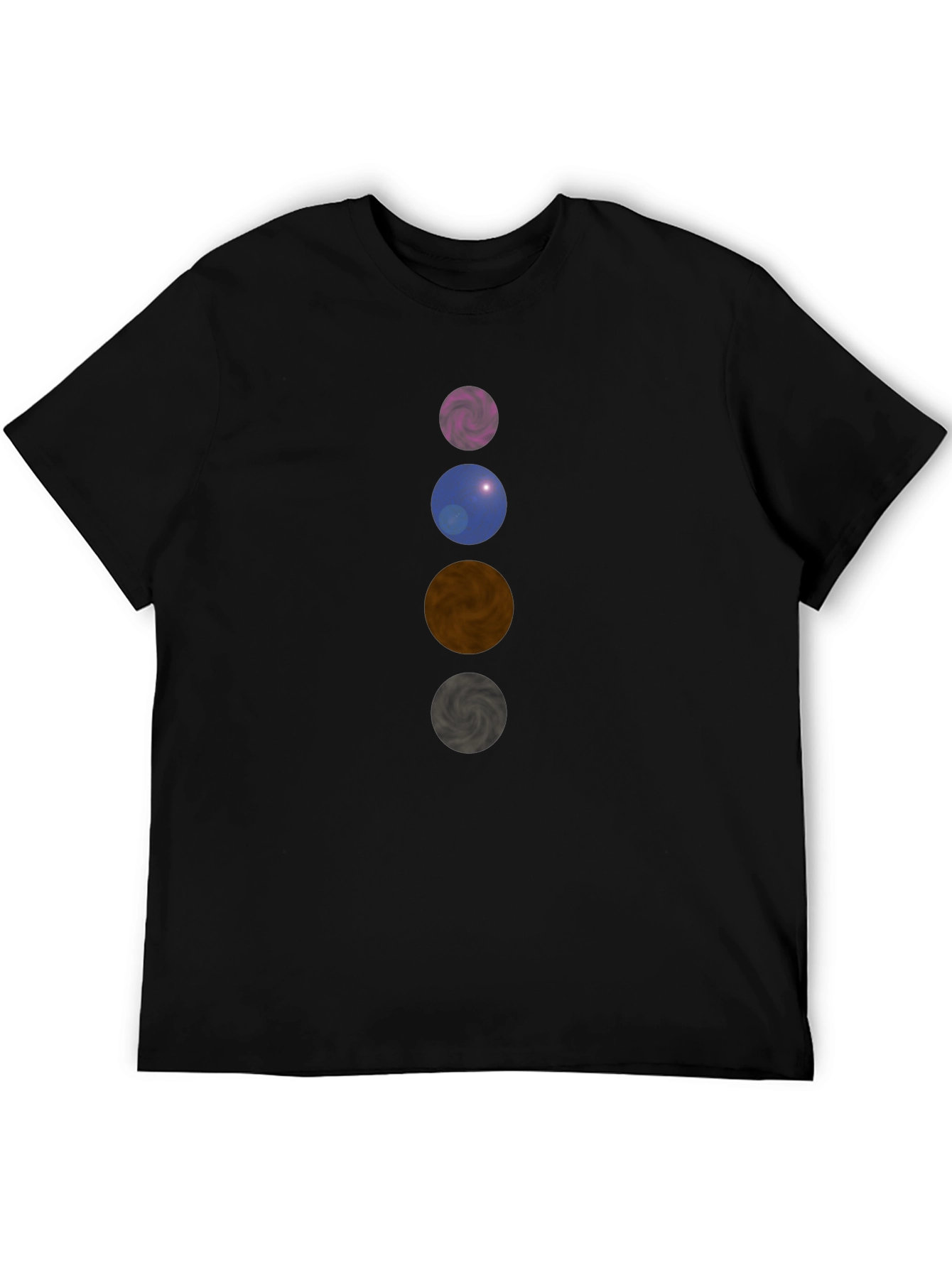 Planetary Sphere Stack Black T-Shirt