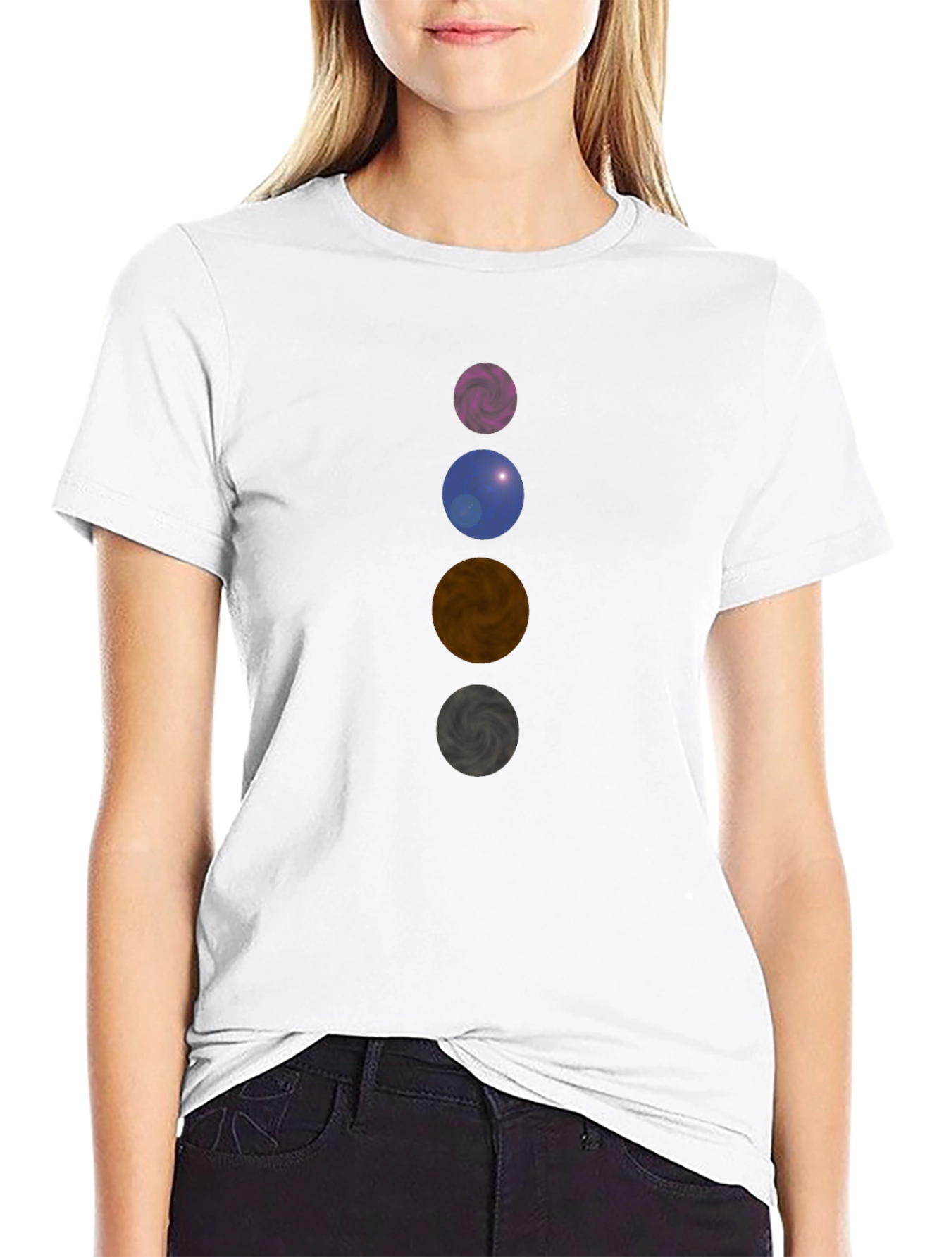 Planetary Sphere Stack Black T-Shirt