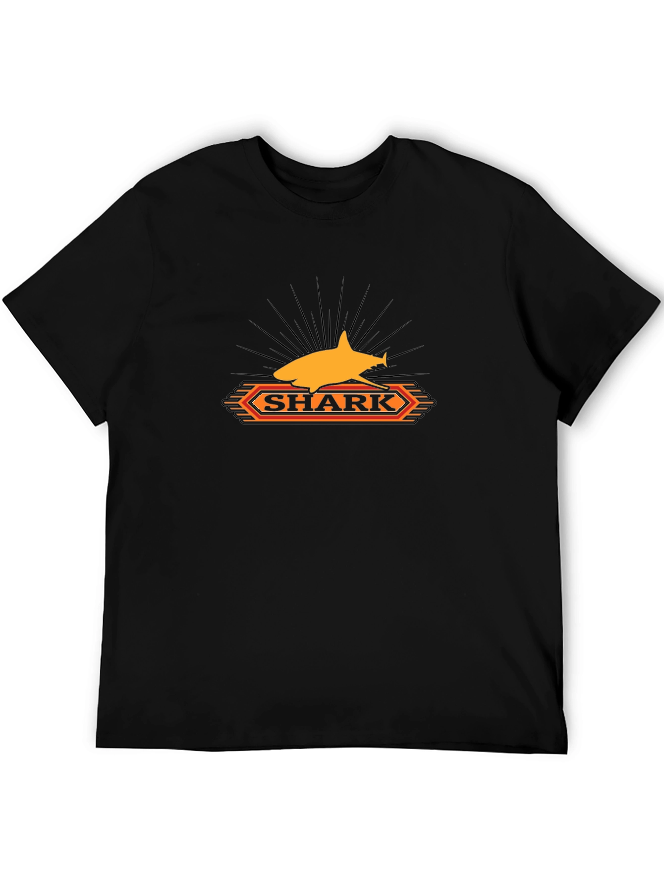 Shark Graphic Tee - Mens Black T-Shirt