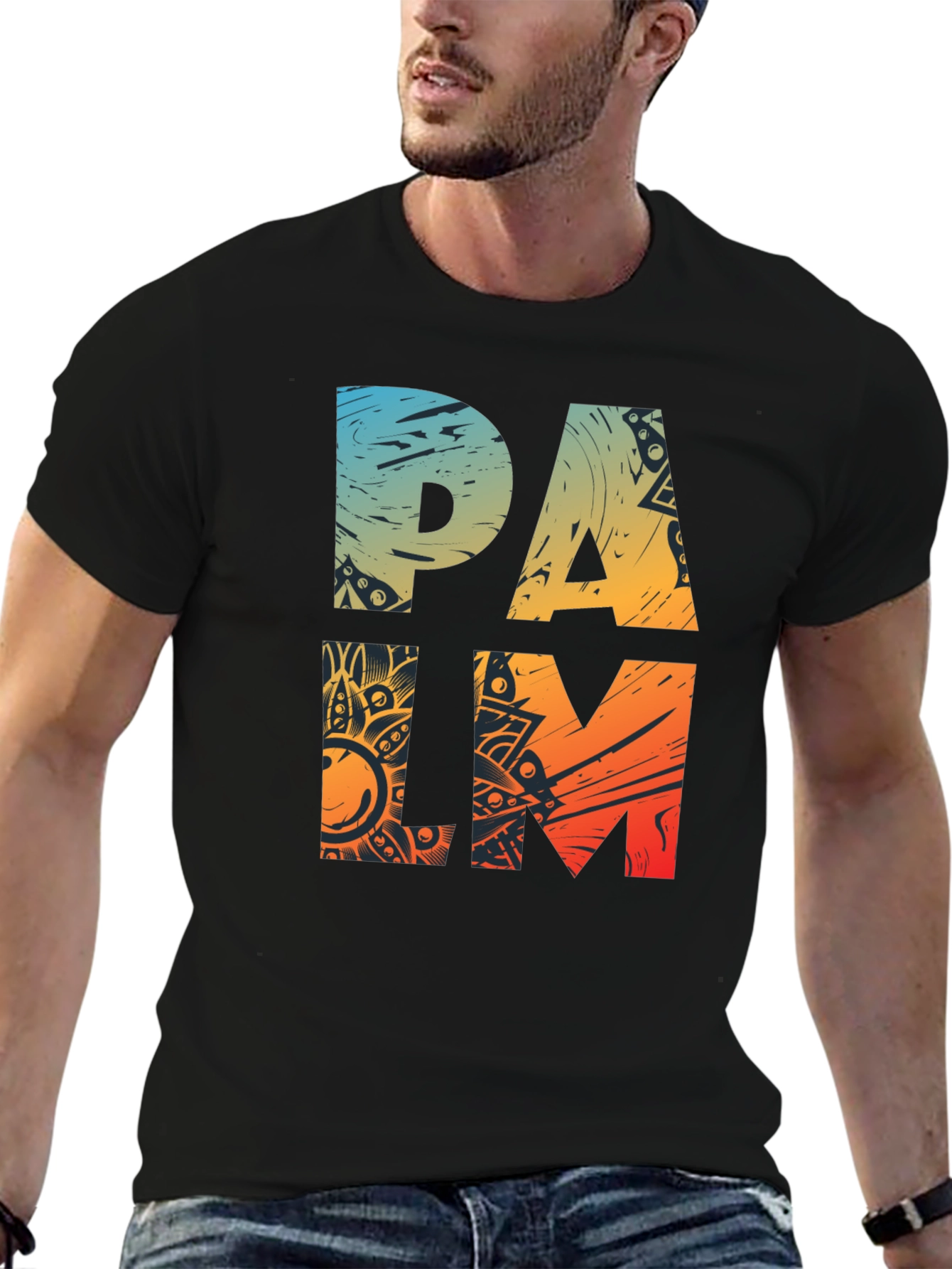 Palm Tree Graphic Tee - Relaxed Fit