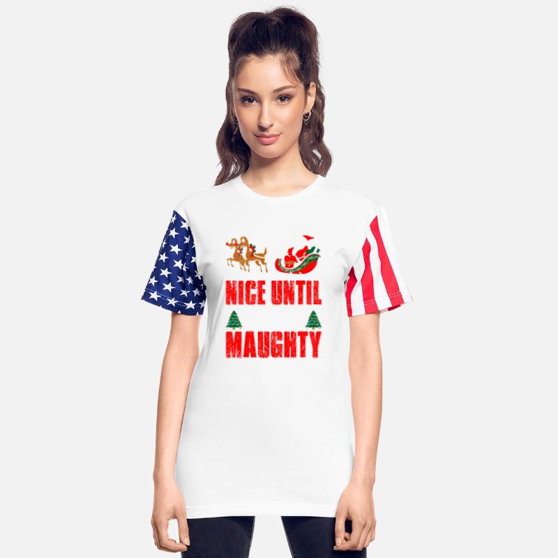 Nice Until Proven Maughty Christmas Tshirt