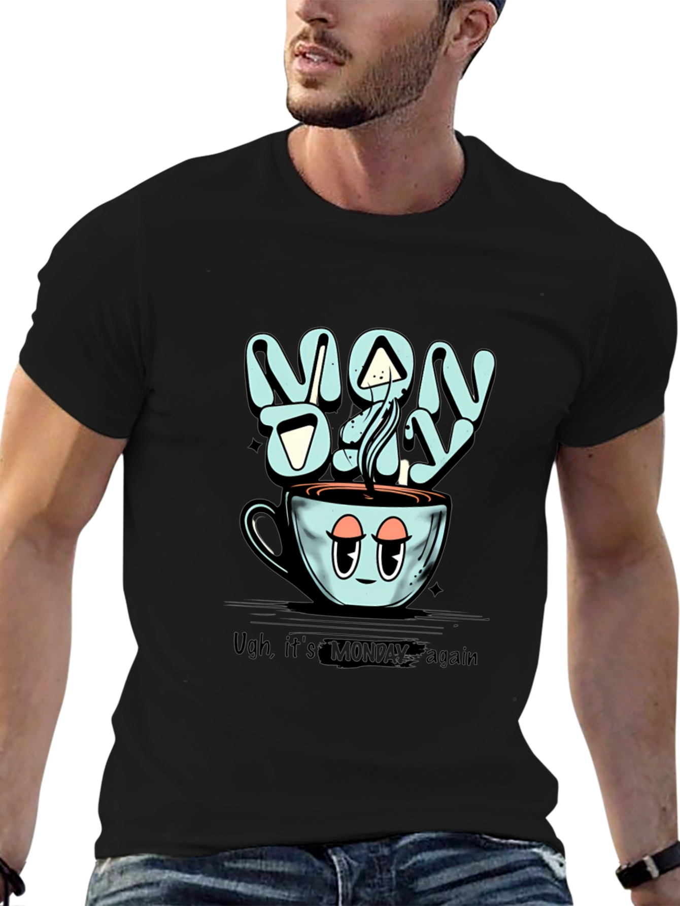 Monday Coffee T-Shirt - Humorous Graphic Tee