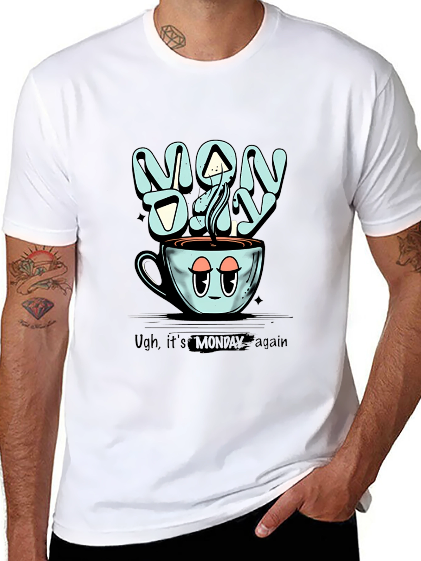 Monday Coffee T-Shirt - Humorous Graphic Tee