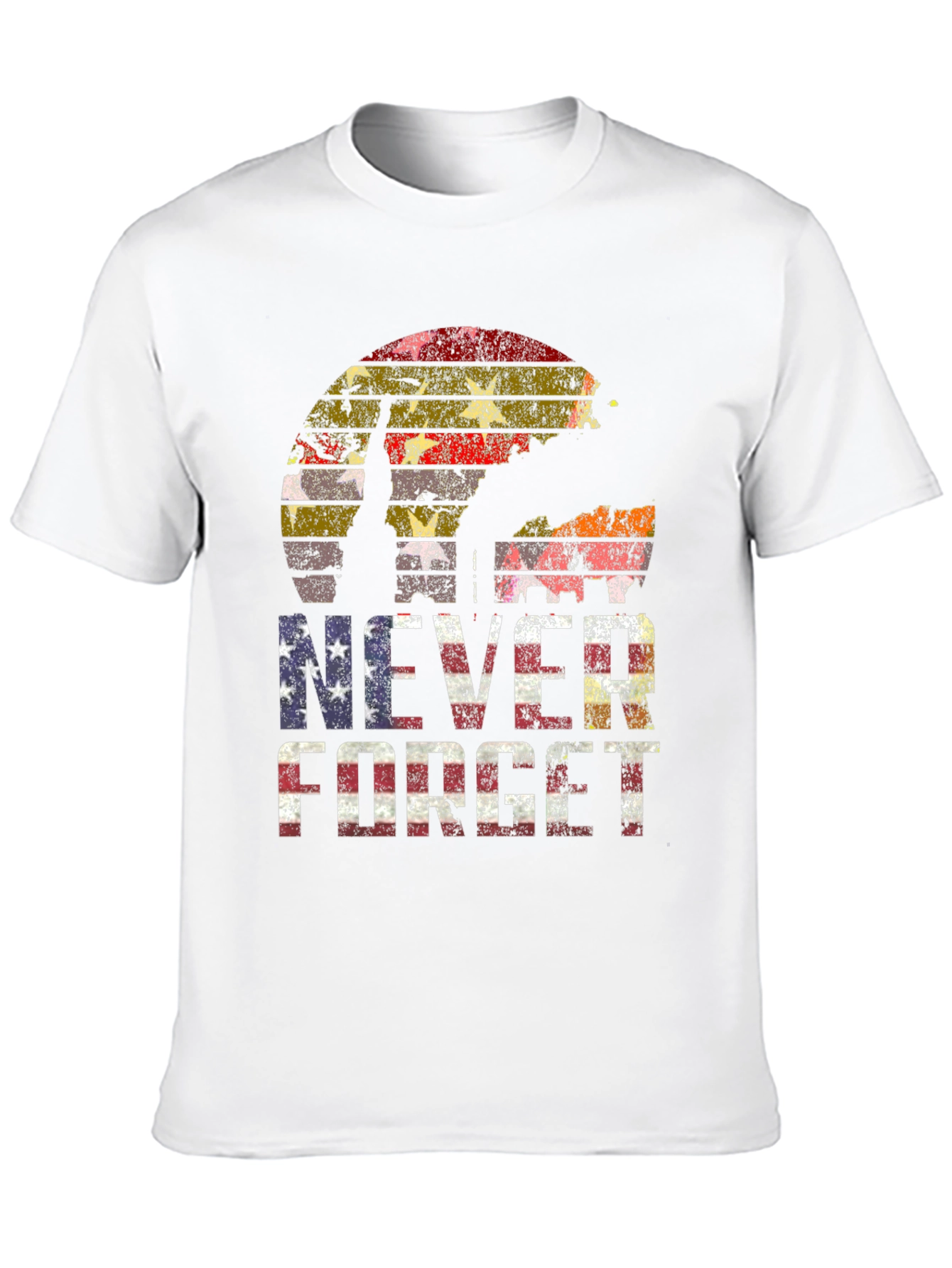 Never Forget T-Shirt 9/11 American Flag Tribute
