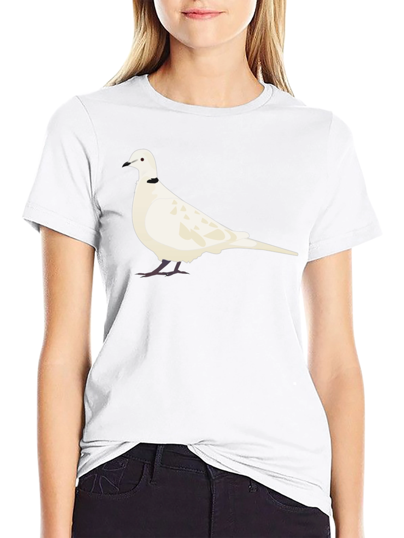 Dove Graphic Tee - Black Cotton Blend
