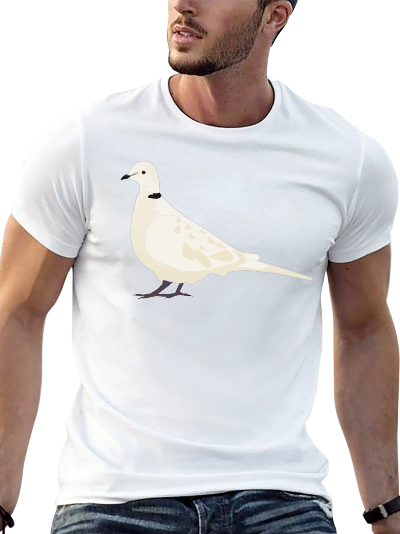 Dove Graphic Tee - Black Cotton Blend