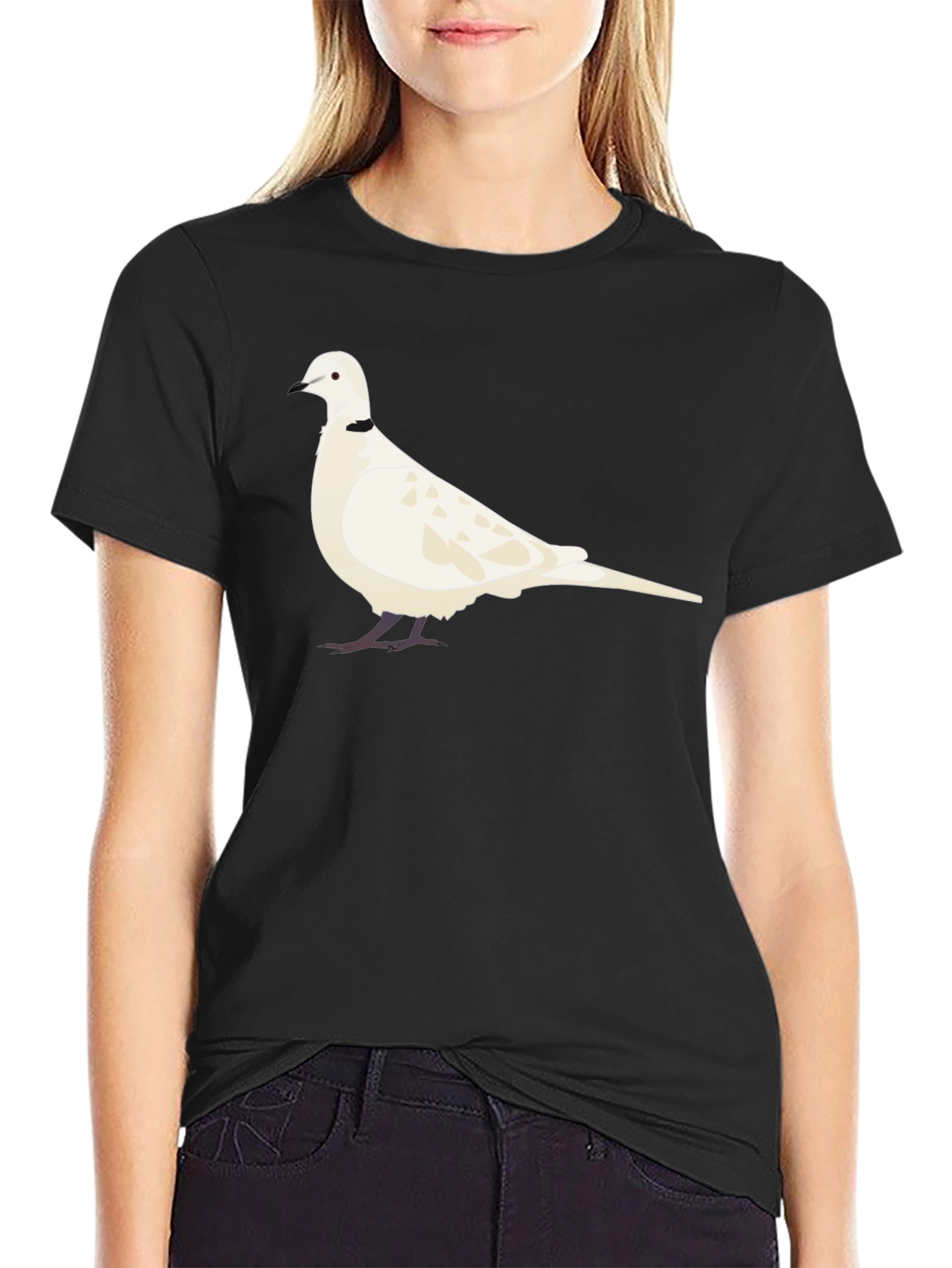Dove Graphic Tee - Black Cotton Blend