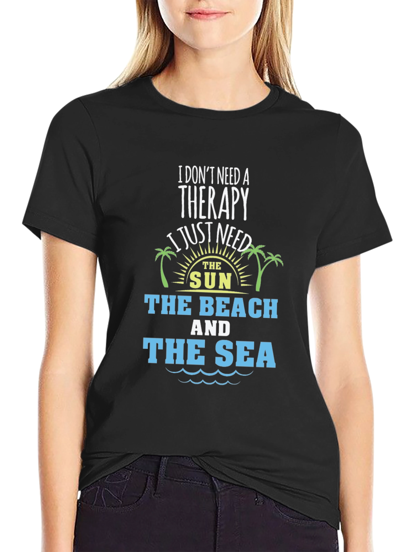 Beach Therapy T-Shirt - Sun Sand Sea Graphic Tee