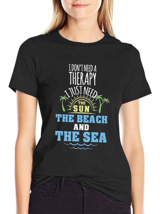 Beach Therapy T-Shirt - Sun Sand Sea Graphic Tee
