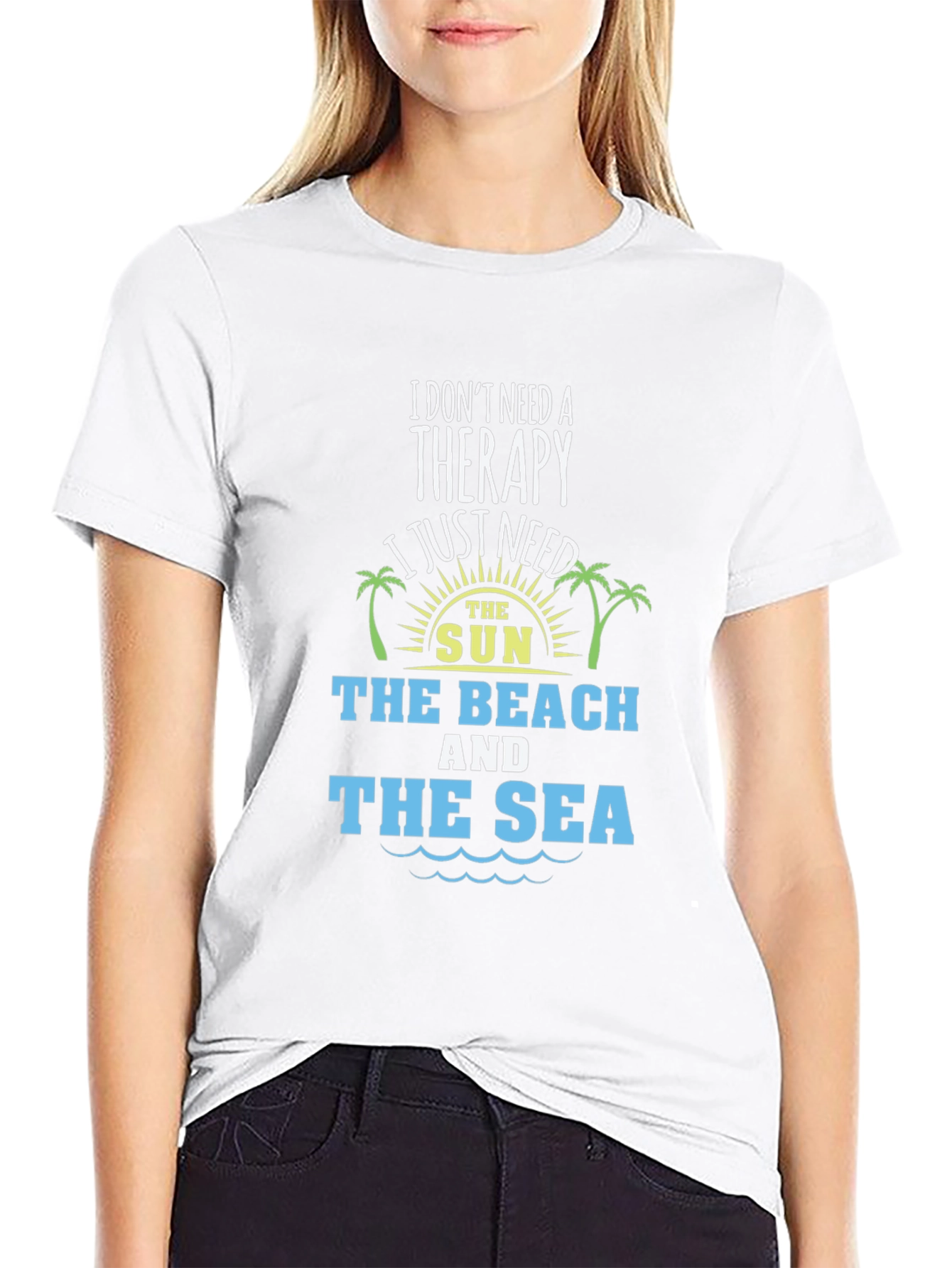 Beach Therapy T-Shirt - Sun Sand Sea Graphic Tee