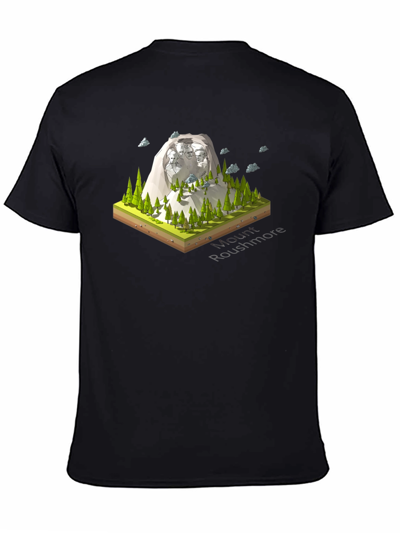 Mount Rushmore Graphic Tee - Black Cotton Blend
