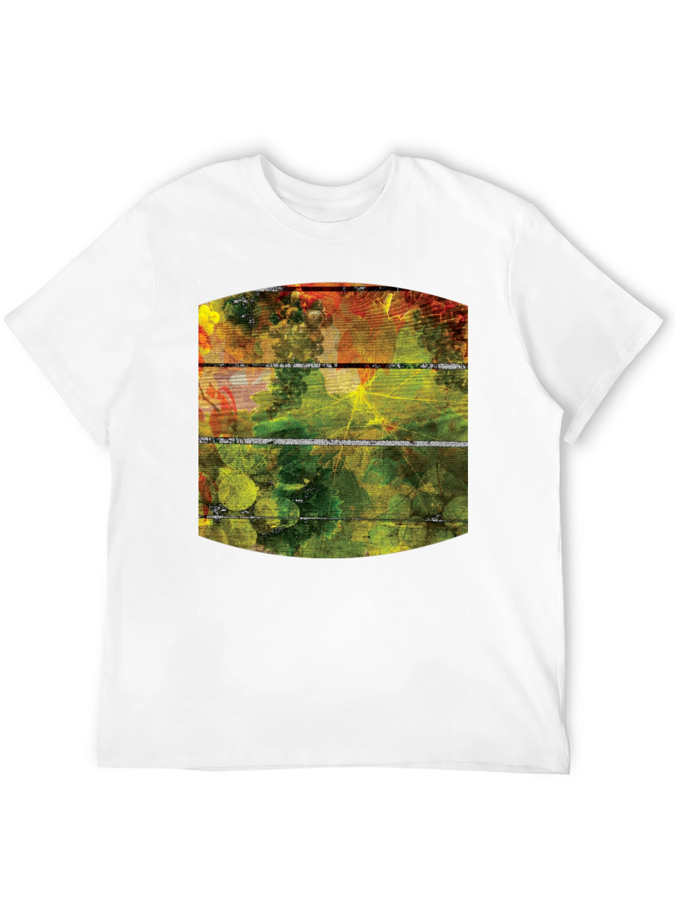 Vineyard Graphic Tee - Black Cotton T-Shirt