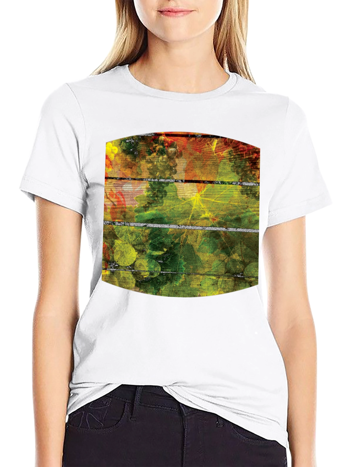 Vineyard Graphic Tee - Black Cotton T-Shirt