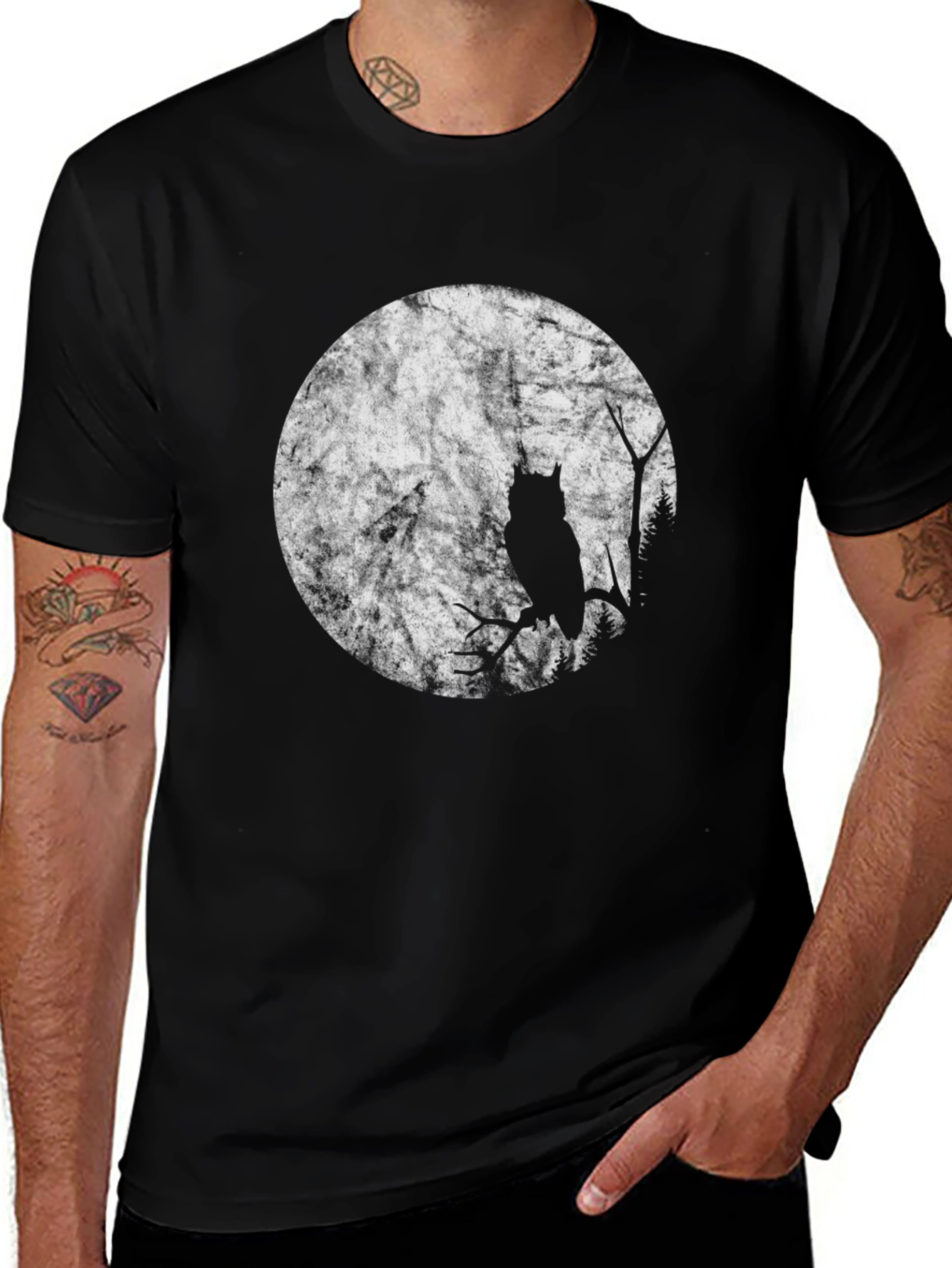 Owl Moon Silhouette T-Shirt